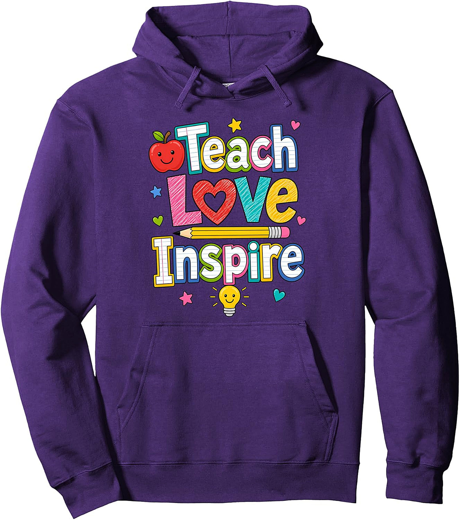 Teach Love Inspire Hoodie | Teacher Back To School Gift