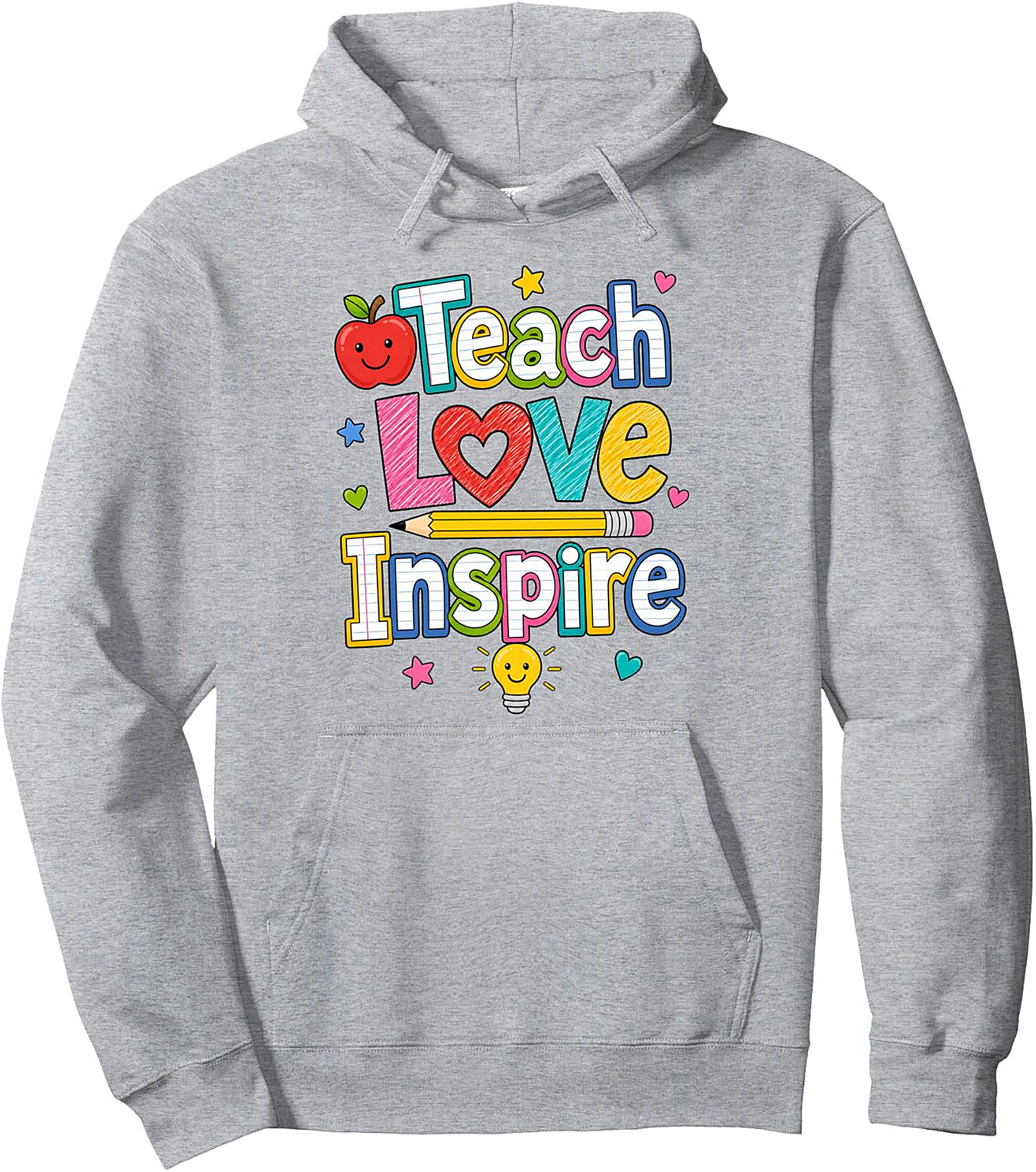 Teach Love Inspire Hoodie | Teacher Back To School Gift