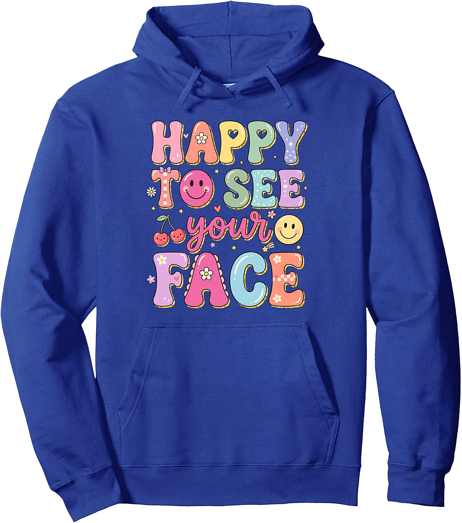 Happy Face Pullover Hoodie | Teacher & School Fun