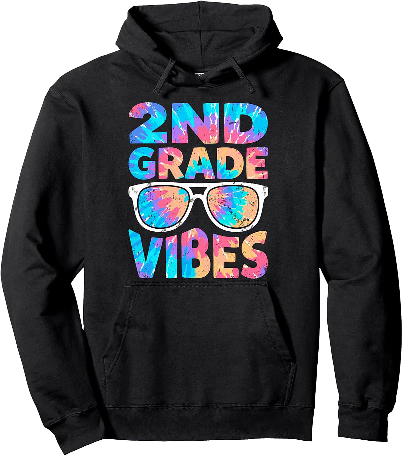 2ND Grade Vibes Tie Dye Kids Hoodie | Back to School