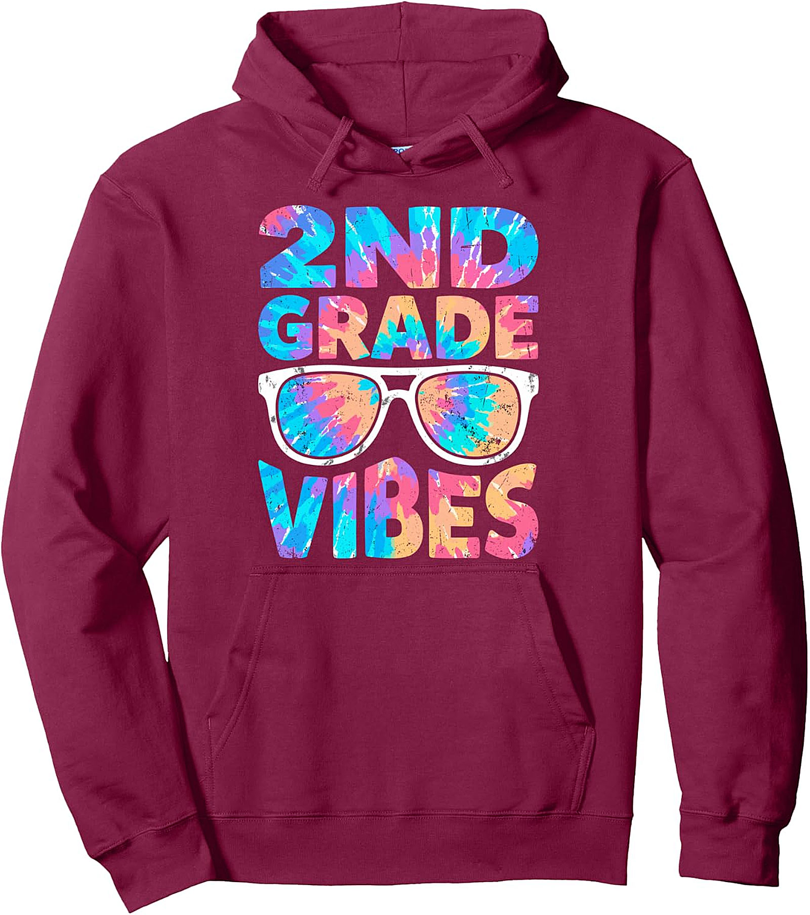 2ND Grade Vibes Tie Dye Kids Hoodie | Back to School