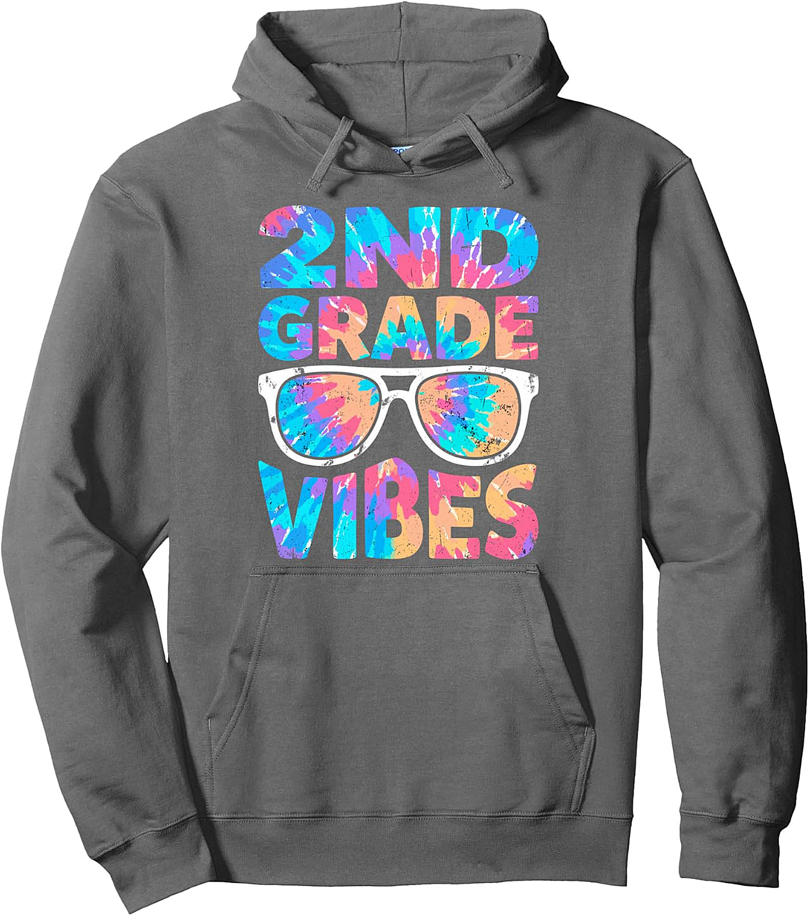 2ND Grade Vibes Tie Dye Kids Hoodie | Back to School