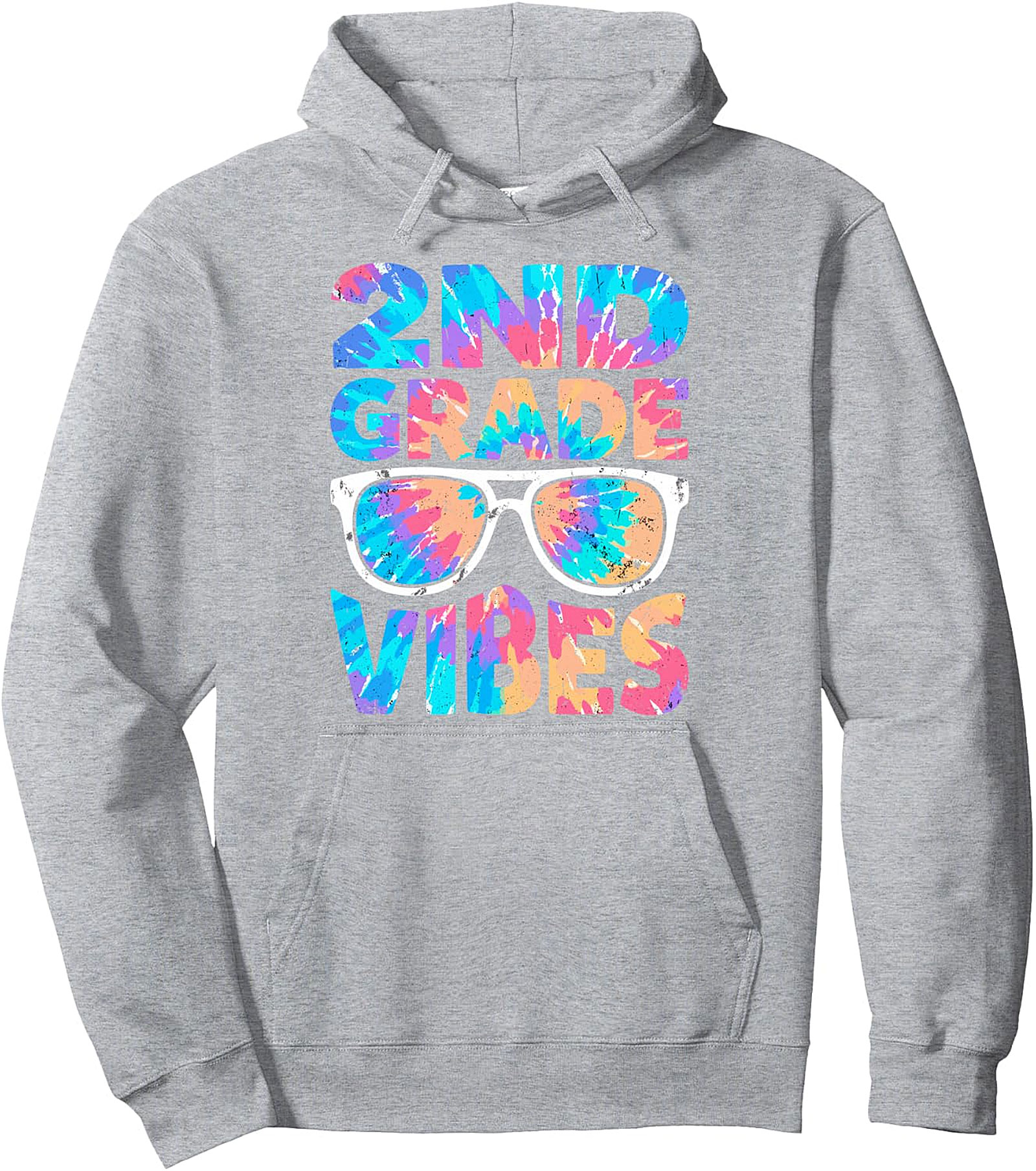 2ND Grade Vibes Tie Dye Kids Hoodie | Back to School