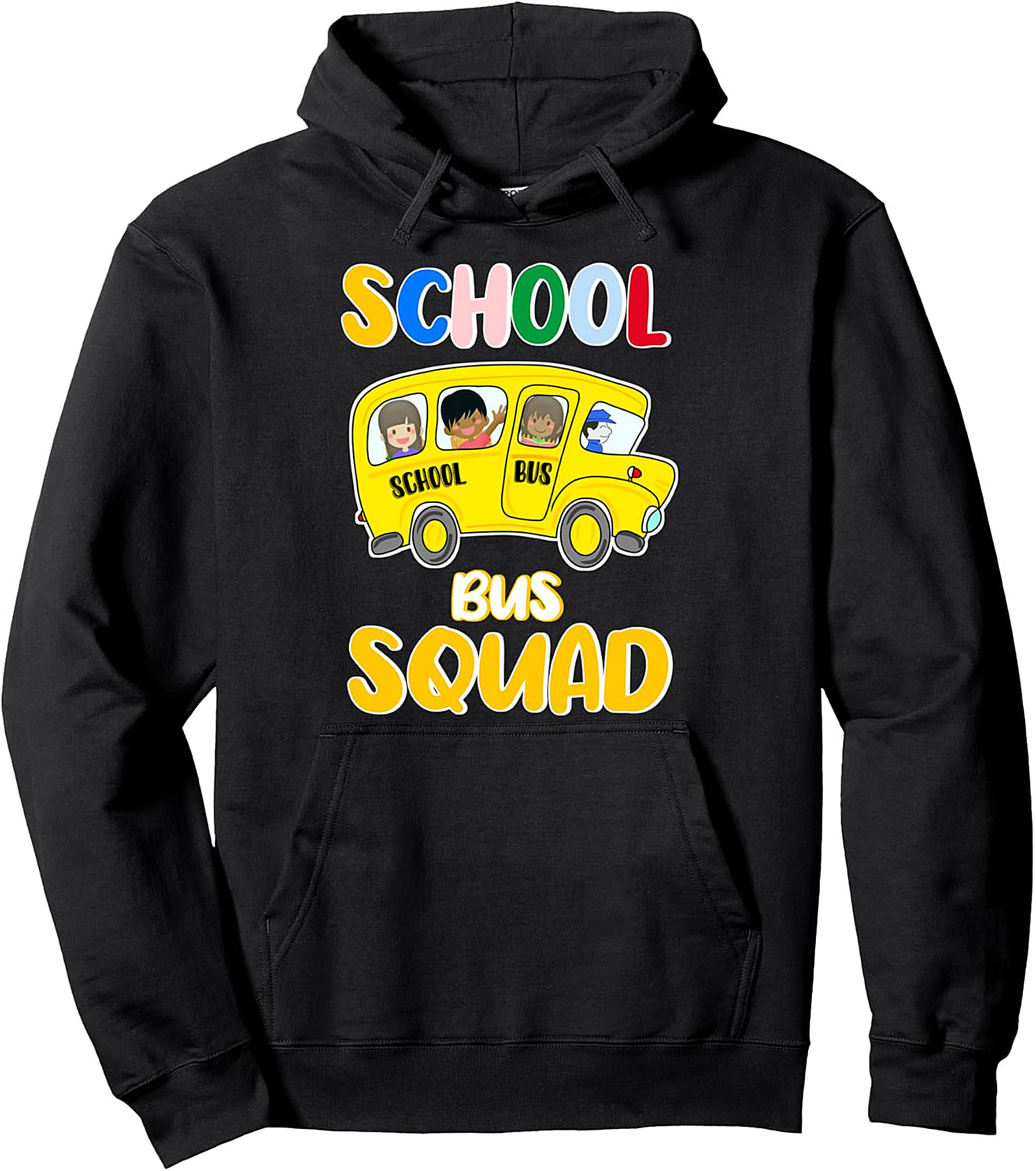 School Bus Squad Pullover Hoodie | Funny Back to School