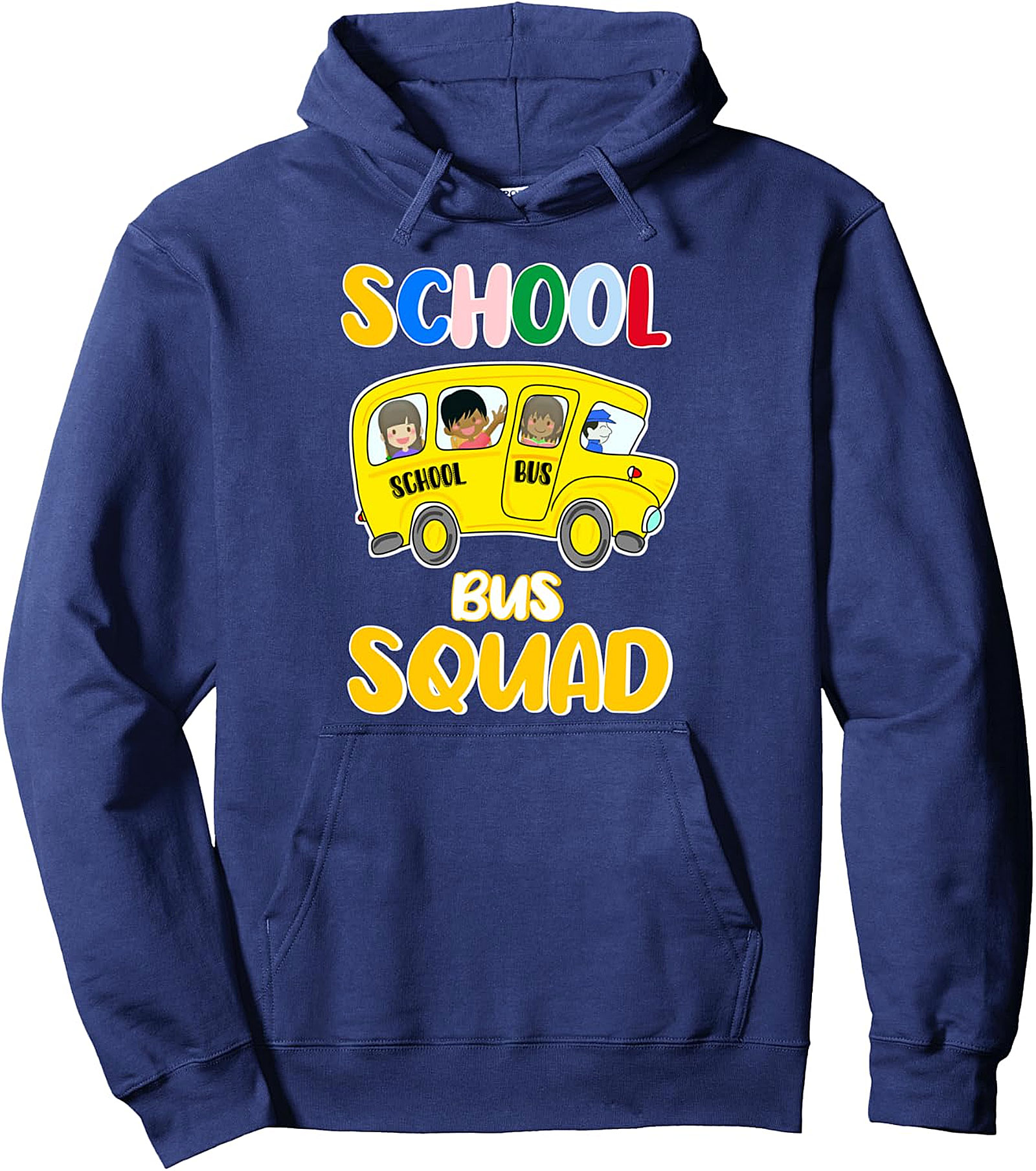 School Bus Squad Pullover Hoodie | Funny Back to School