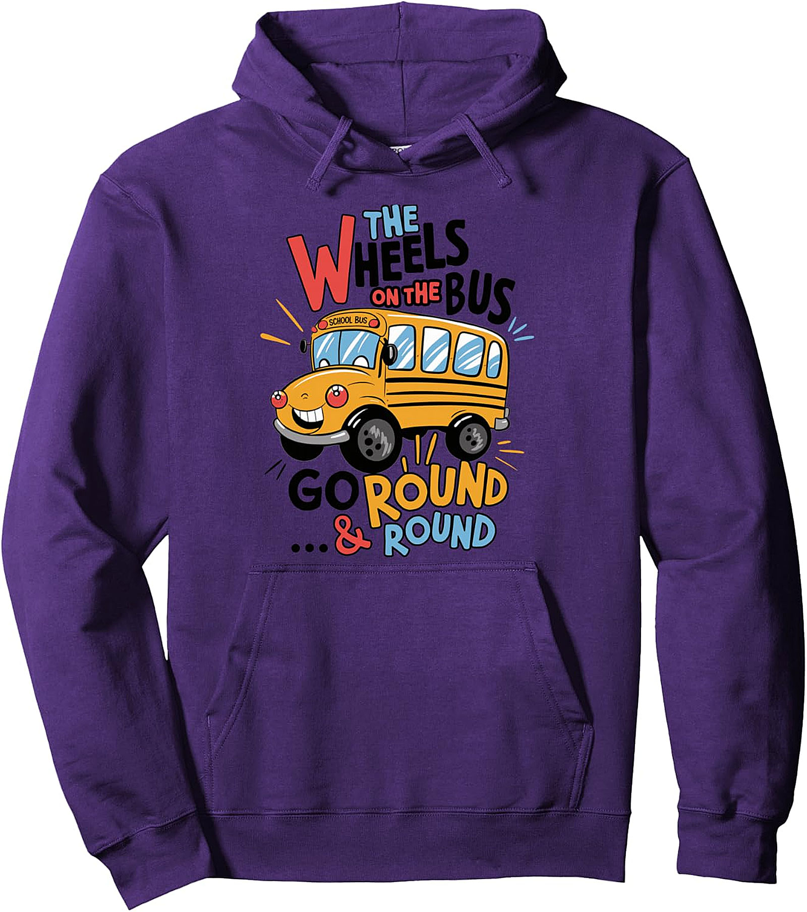 Funny School Bus Hoodie | Toddler Kids Pullover | Back to School