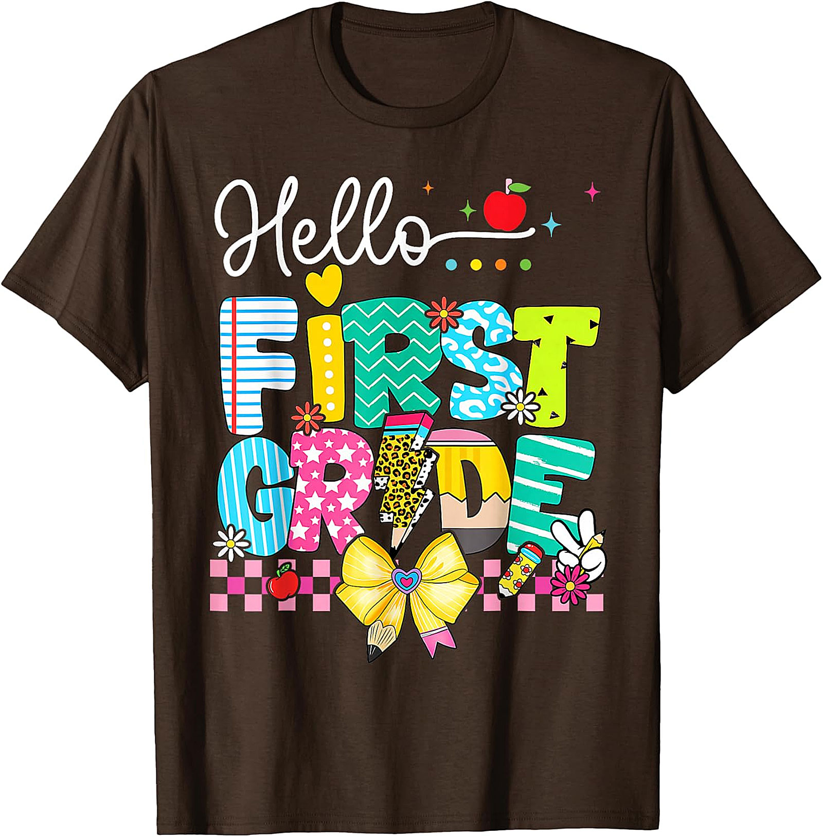 Hello First Grade T-Shirt | Back to School Teacher Tee