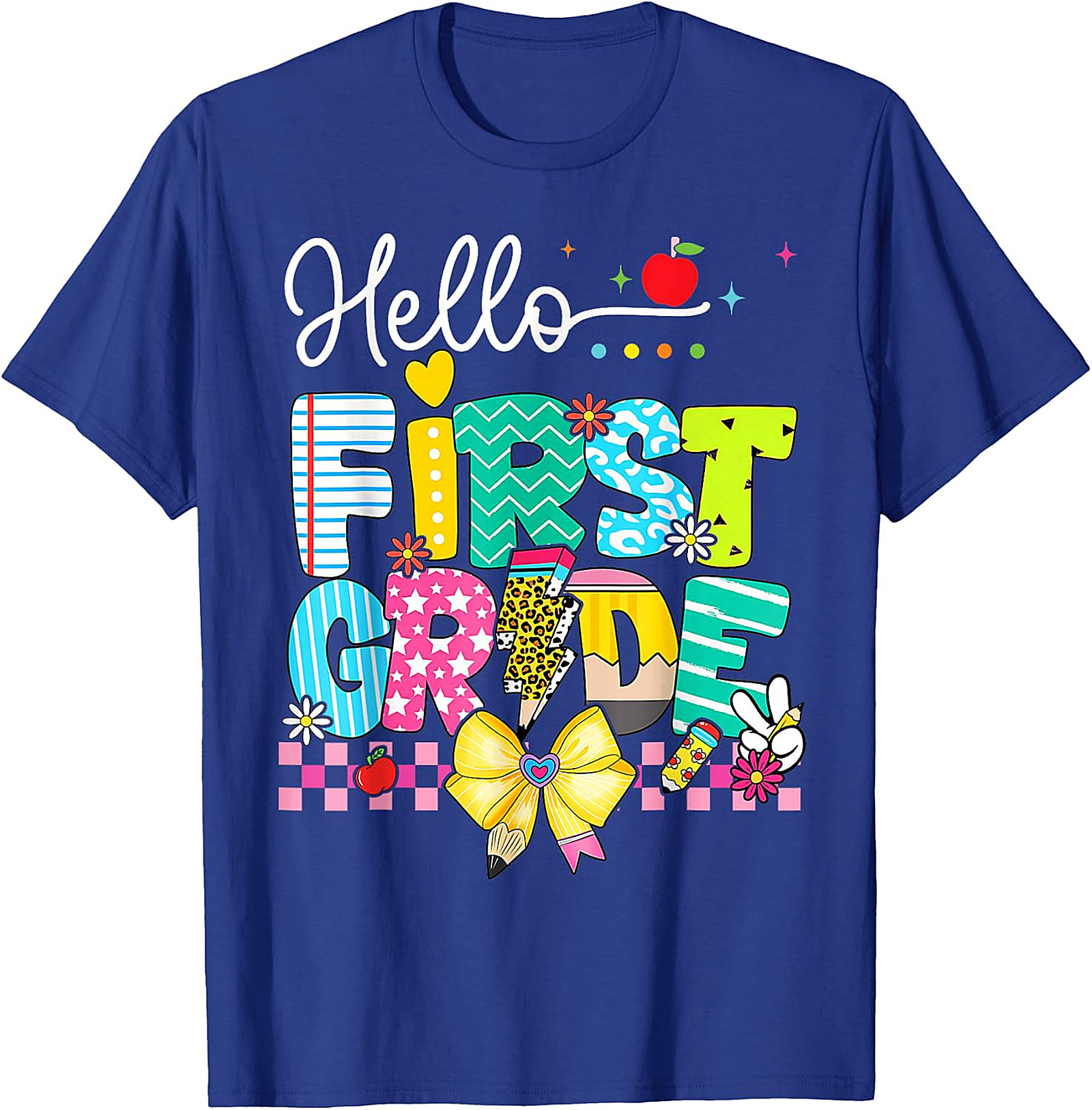 Hello First Grade T-Shirt | Back to School Teacher Tee