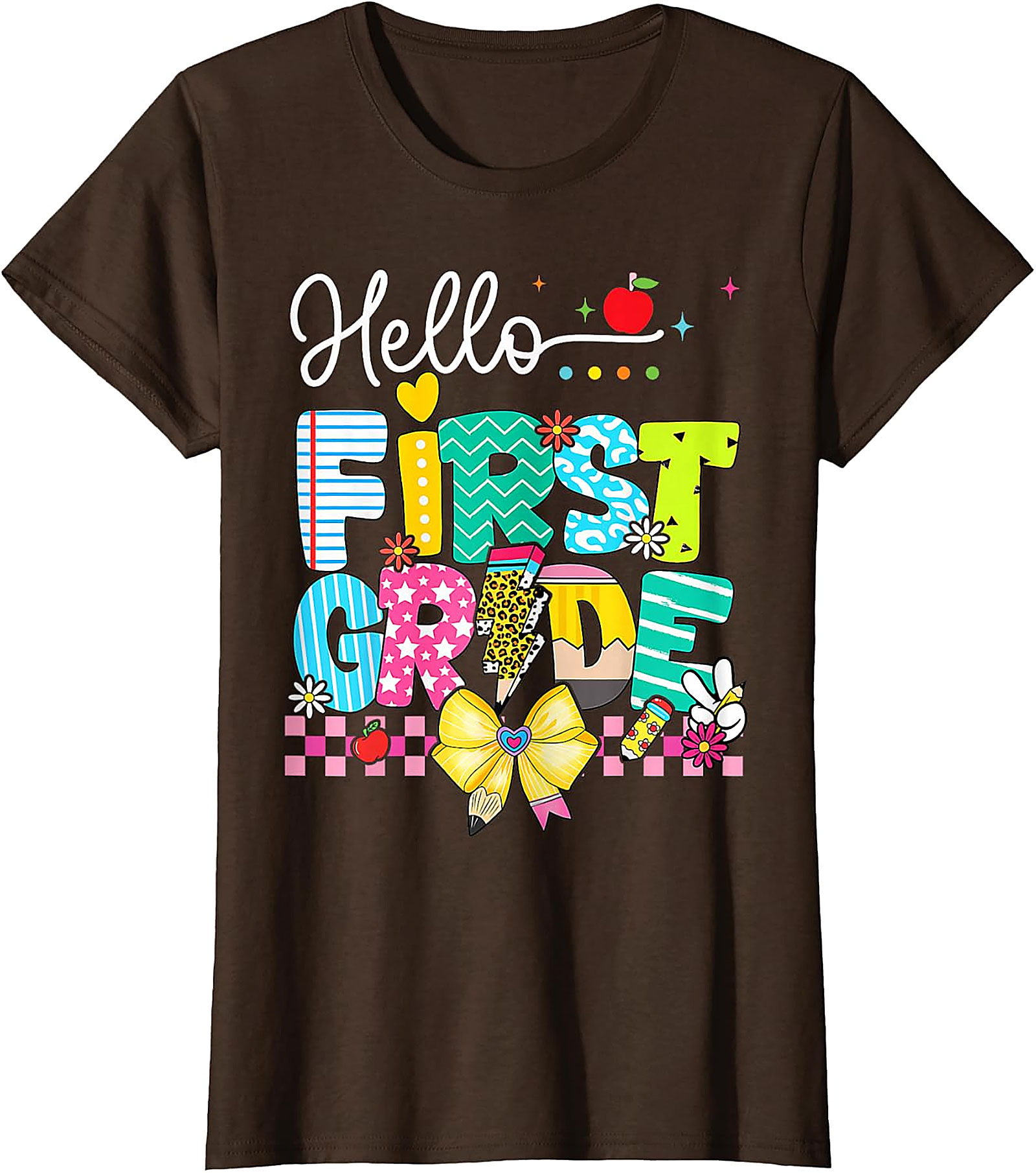 Hello First Grade T-Shirt | Back to School Teacher Tee