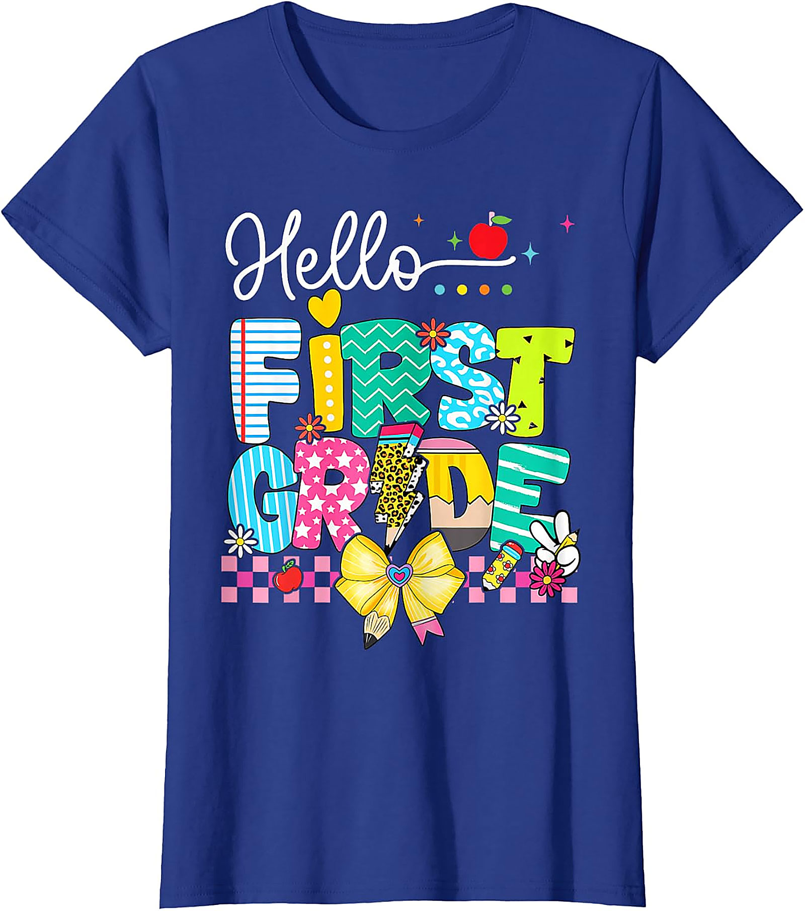Hello First Grade T-Shirt | Back to School Teacher Tee