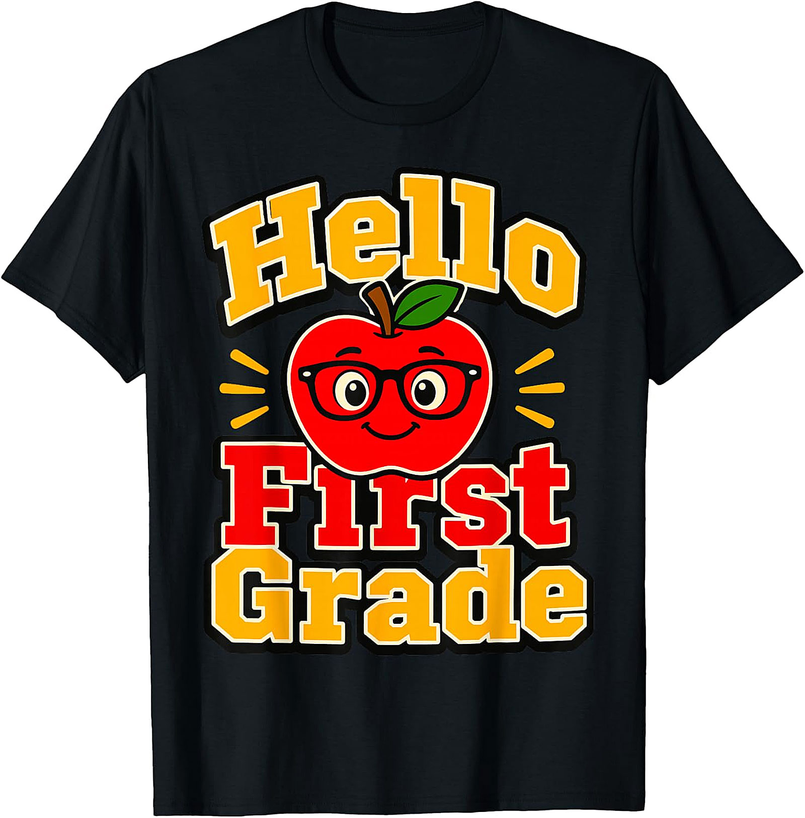 Hello First Grade T-Shirt | Back to School Teacher & Kids Tee