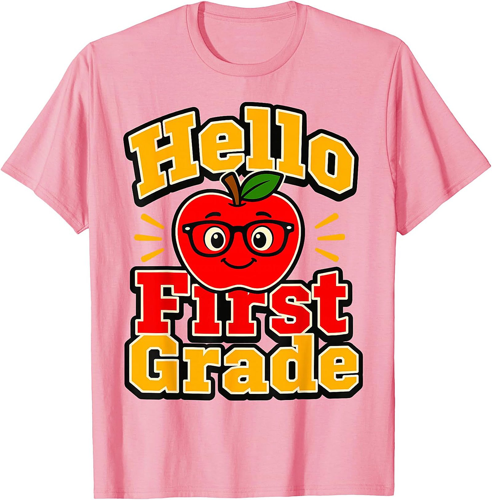 Hello First Grade T-Shirt | Back to School Teacher & Kids Tee