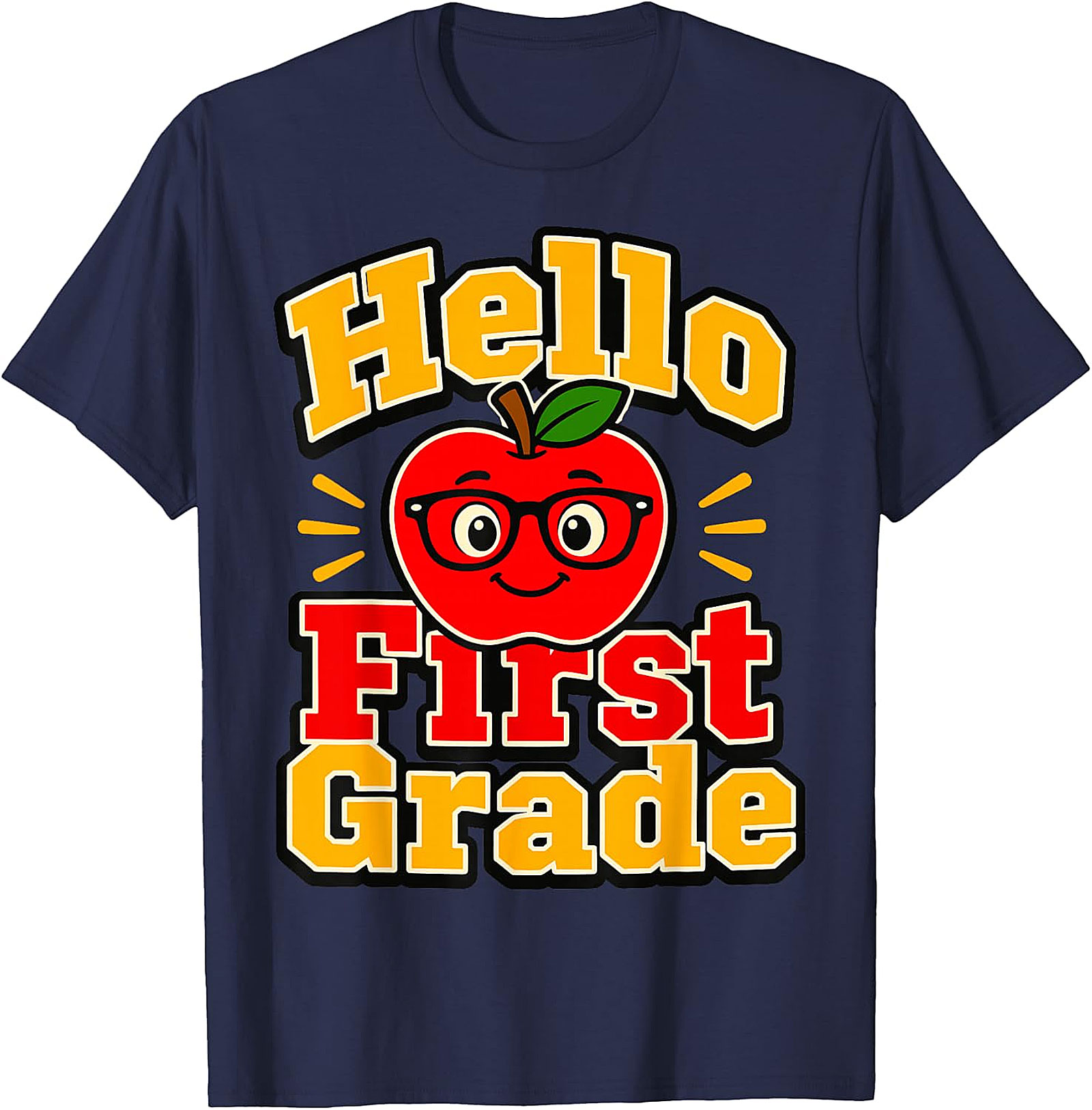 Hello First Grade T-Shirt | Back to School Teacher & Kids Tee