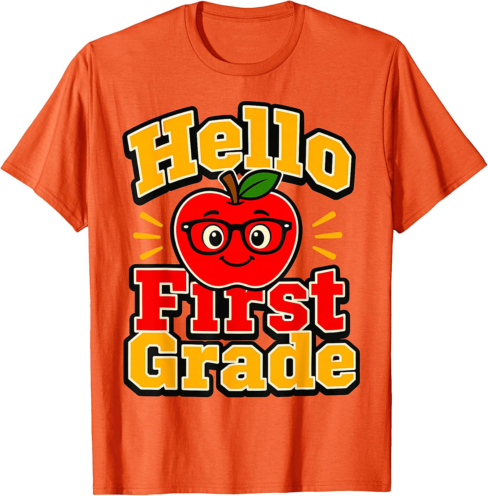 Hello First Grade T-Shirt | Back to School Teacher & Kids Tee
