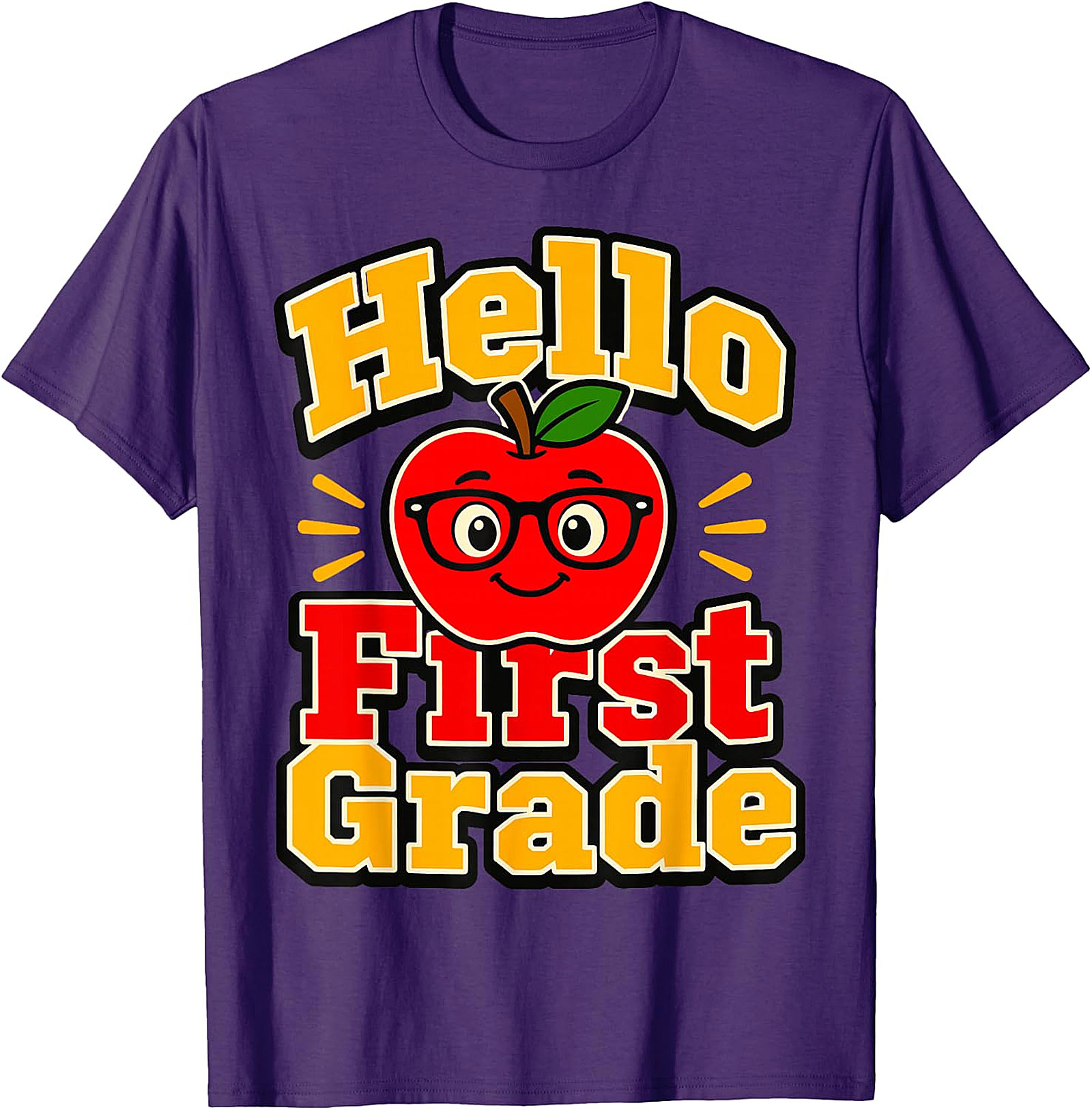 Hello First Grade T-Shirt | Back to School Teacher & Kids Tee