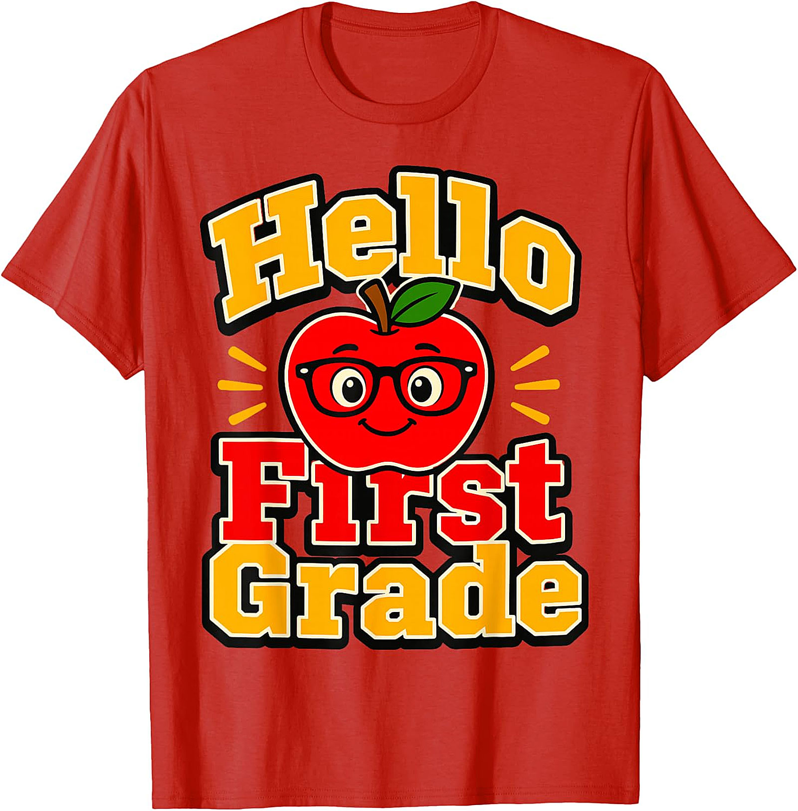 Hello First Grade T-Shirt | Back to School Teacher & Kids Tee