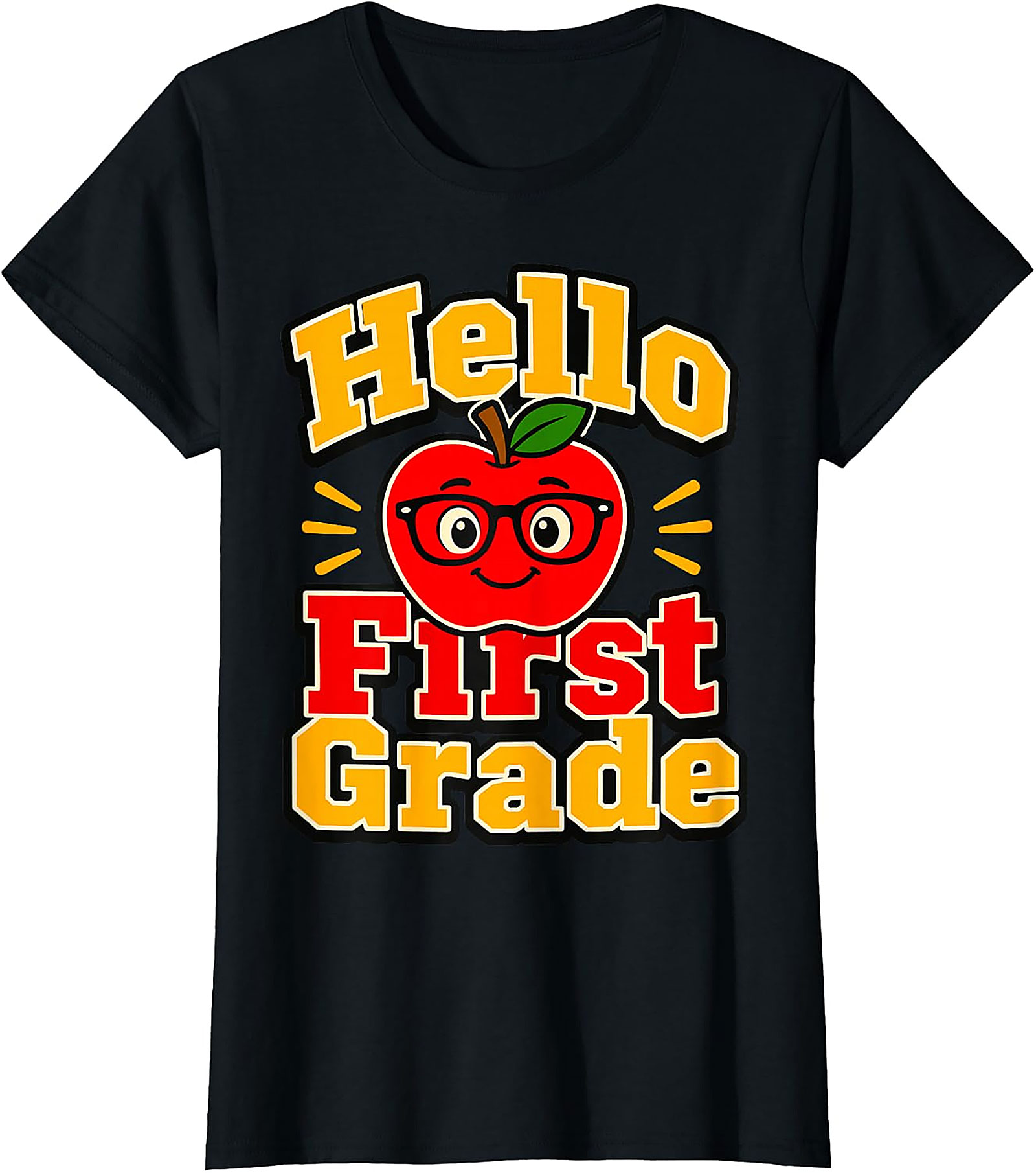 Hello First Grade T-Shirt | Back to School Teacher & Kids Tee