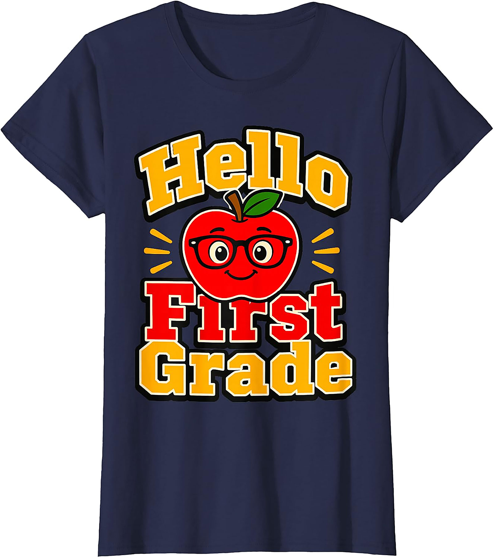 Hello First Grade T-Shirt | Back to School Teacher & Kids Tee