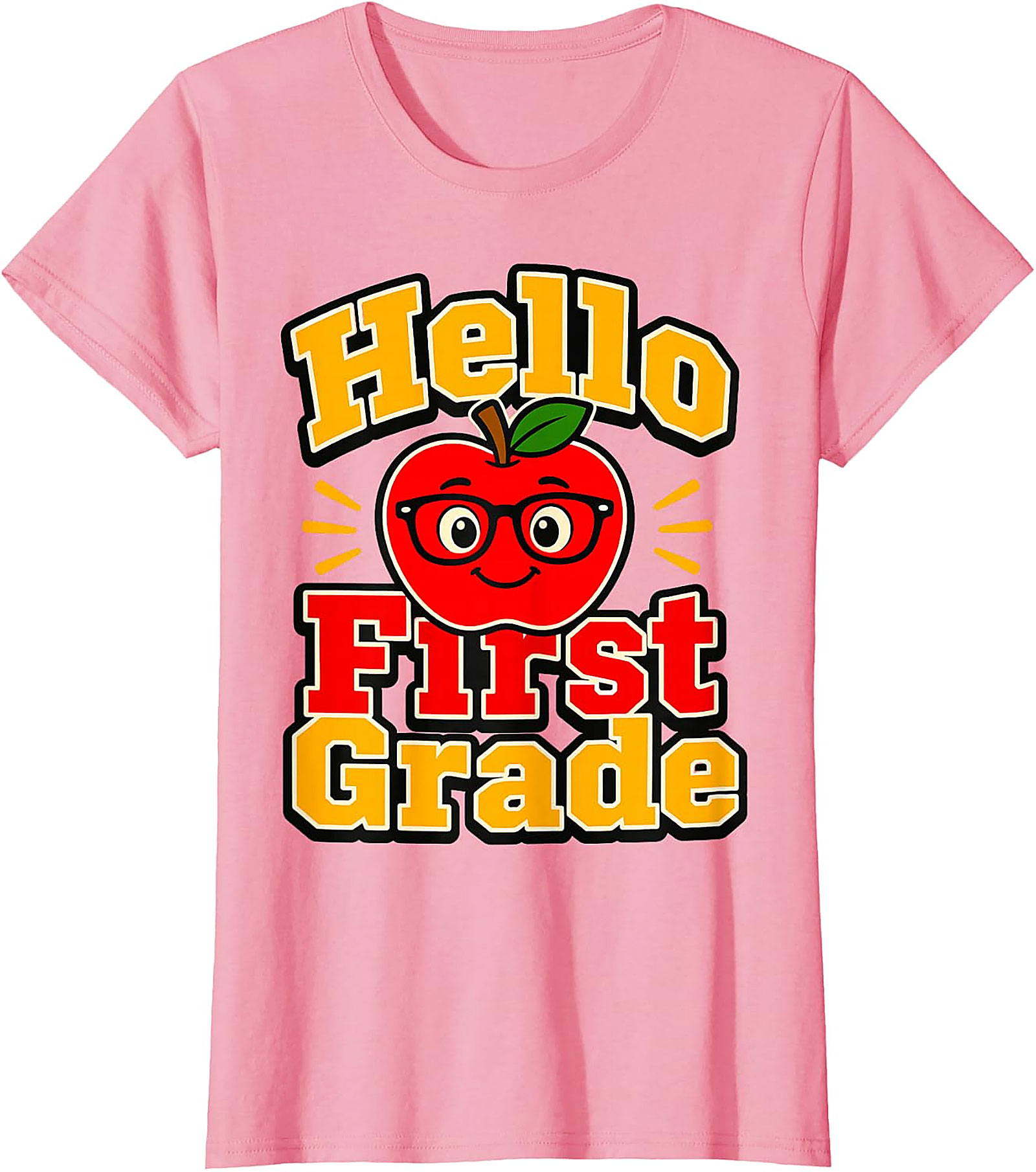 Hello First Grade T-Shirt | Back to School Teacher & Kids Tee
