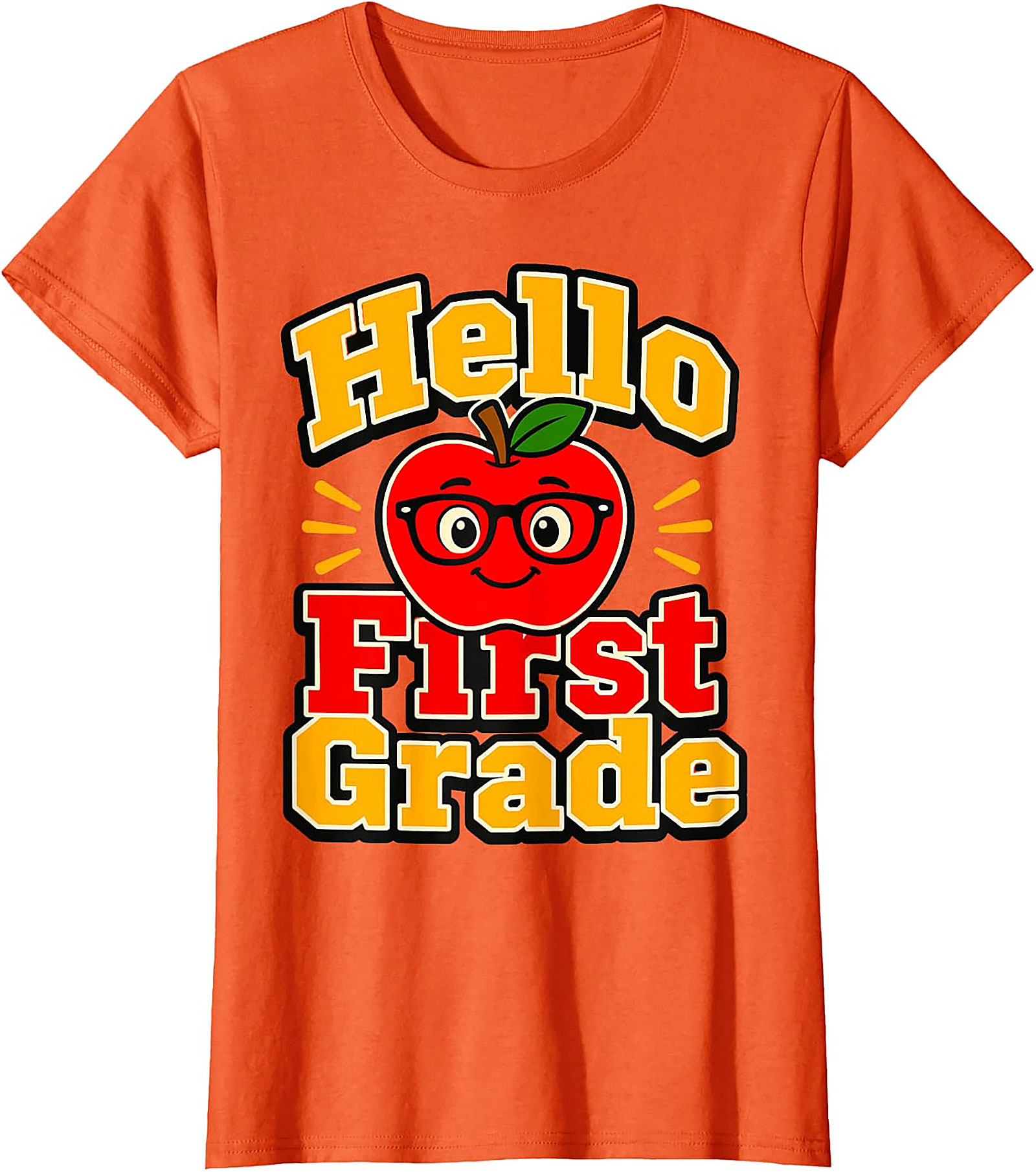 Hello First Grade T-Shirt | Back to School Teacher & Kids Tee