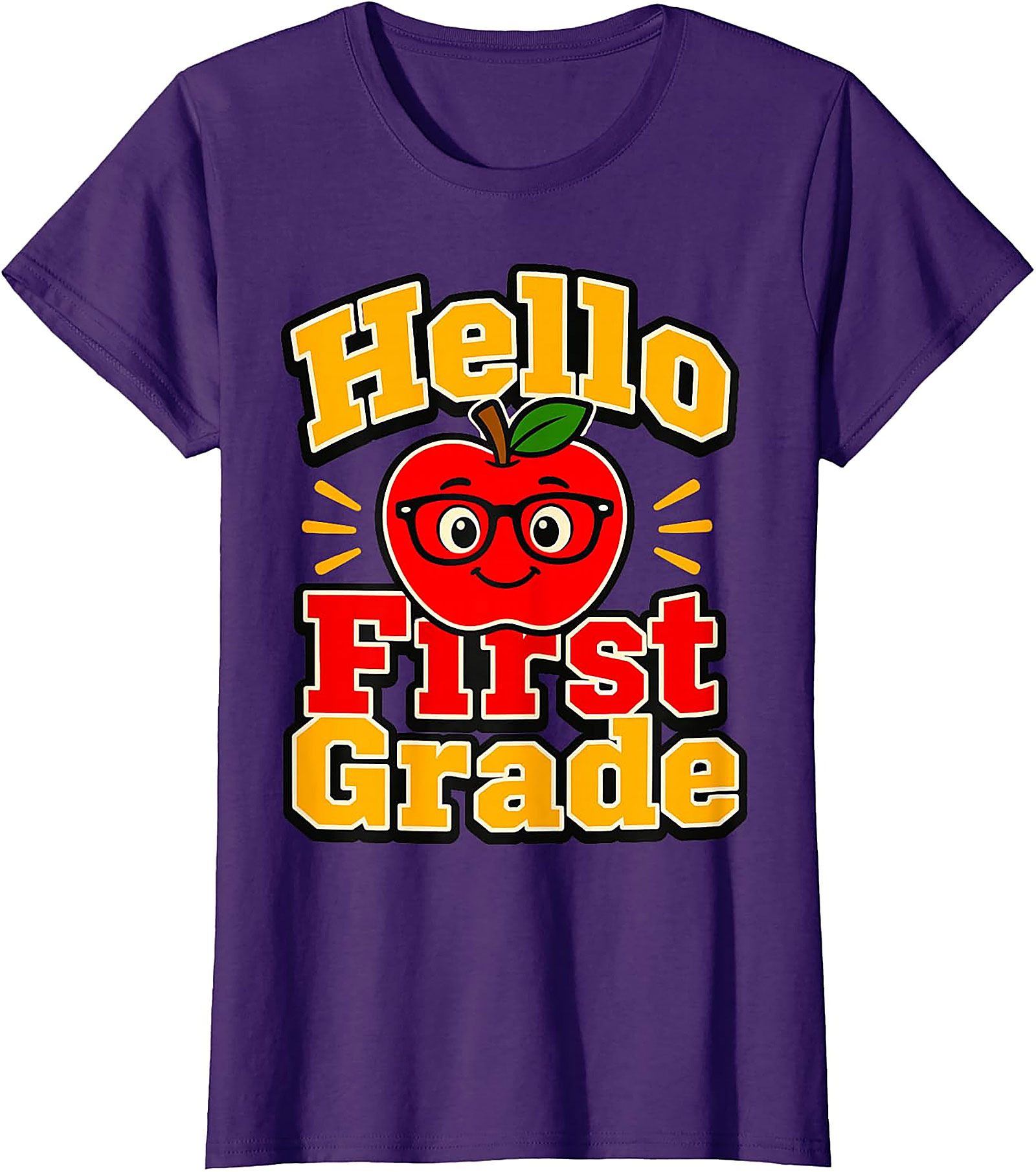 Hello First Grade T-Shirt | Back to School Teacher & Kids Tee