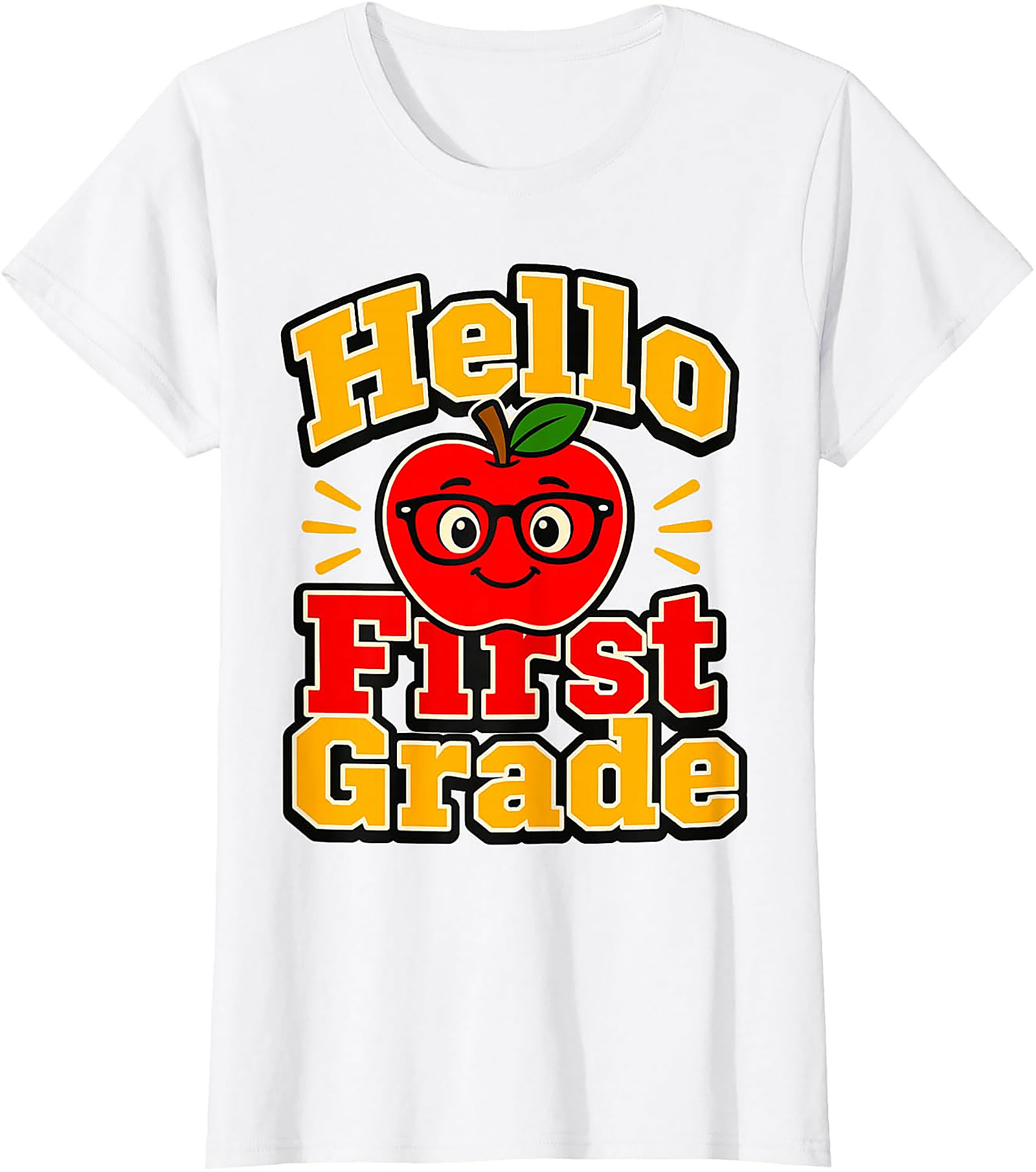 Hello First Grade T-Shirt | Back to School Teacher & Kids Tee