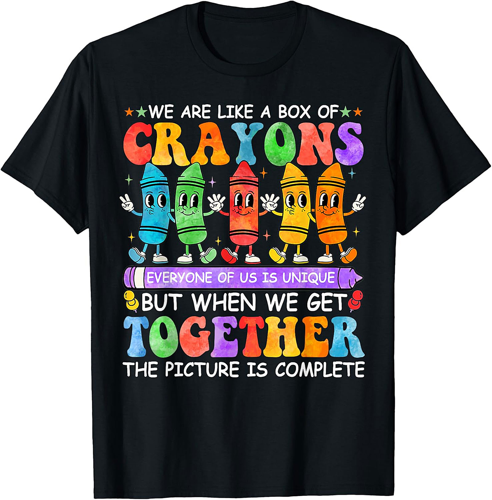 Box of Crayons Teacher T-Shirt | Funny Back to School Tee
