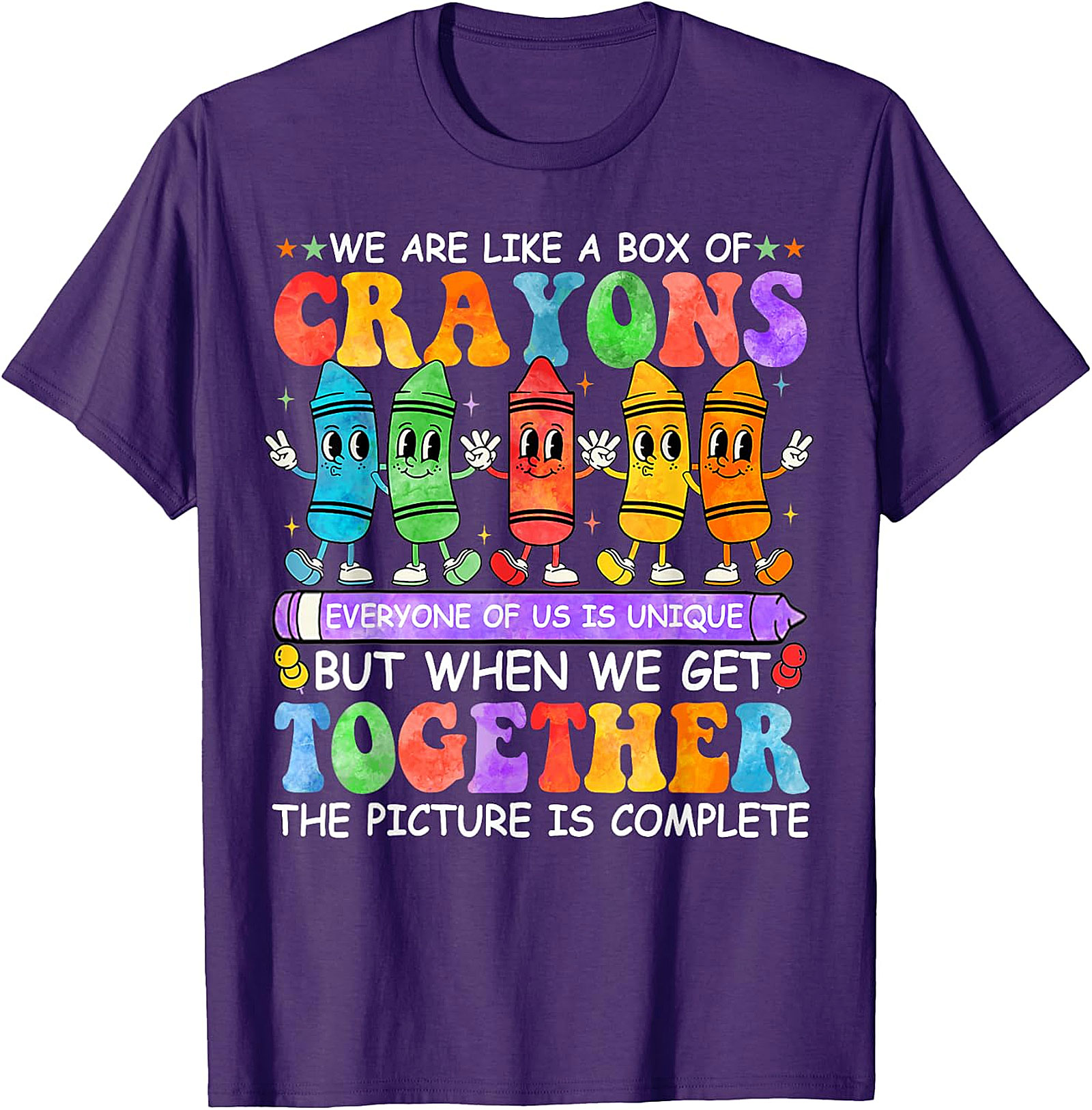 Box of Crayons Teacher T-Shirt | Funny Back to School Tee