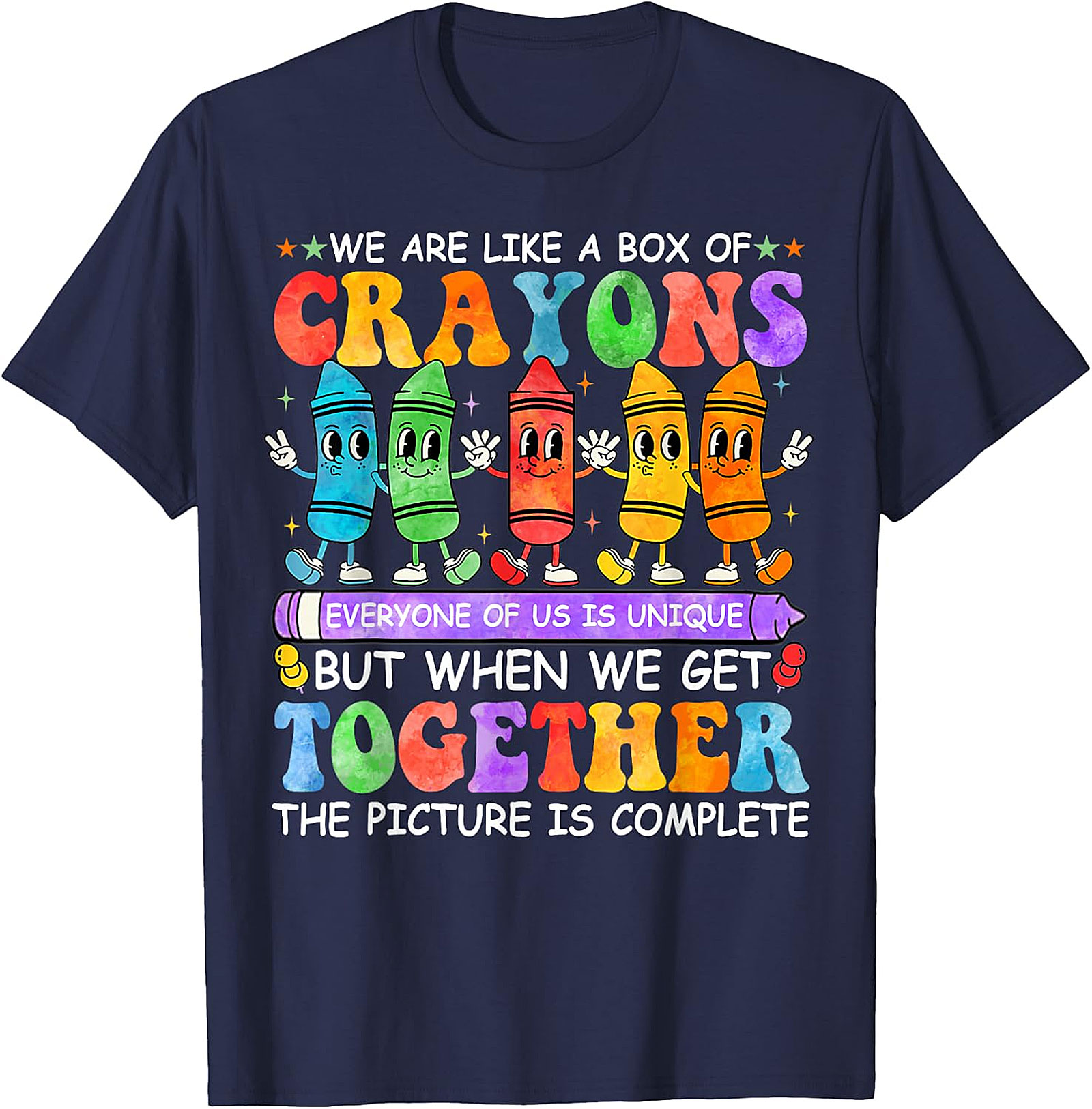 Box of Crayons Teacher T-Shirt | Funny Back to School Tee