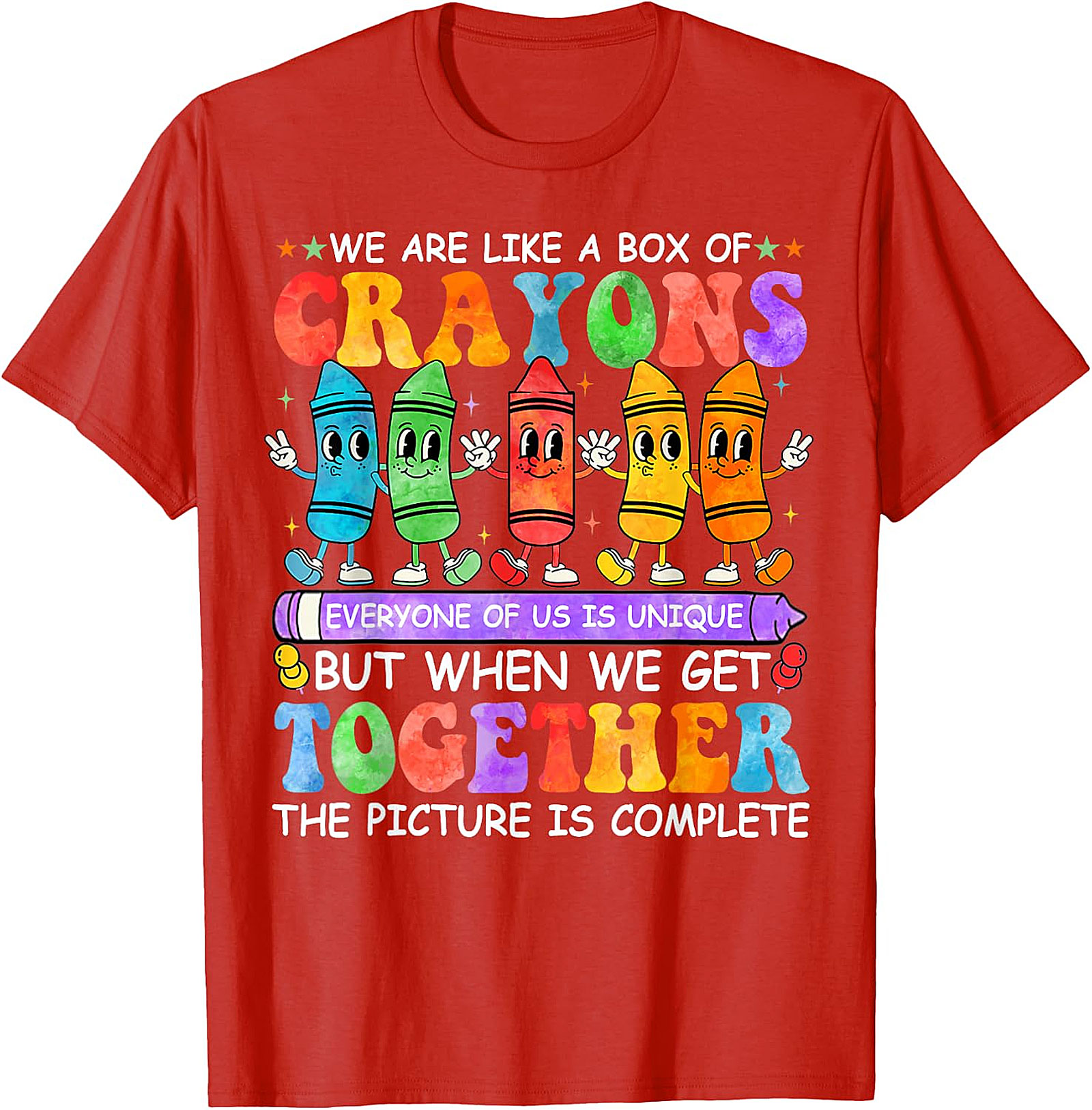 Box of Crayons Teacher T-Shirt | Funny Back to School Tee