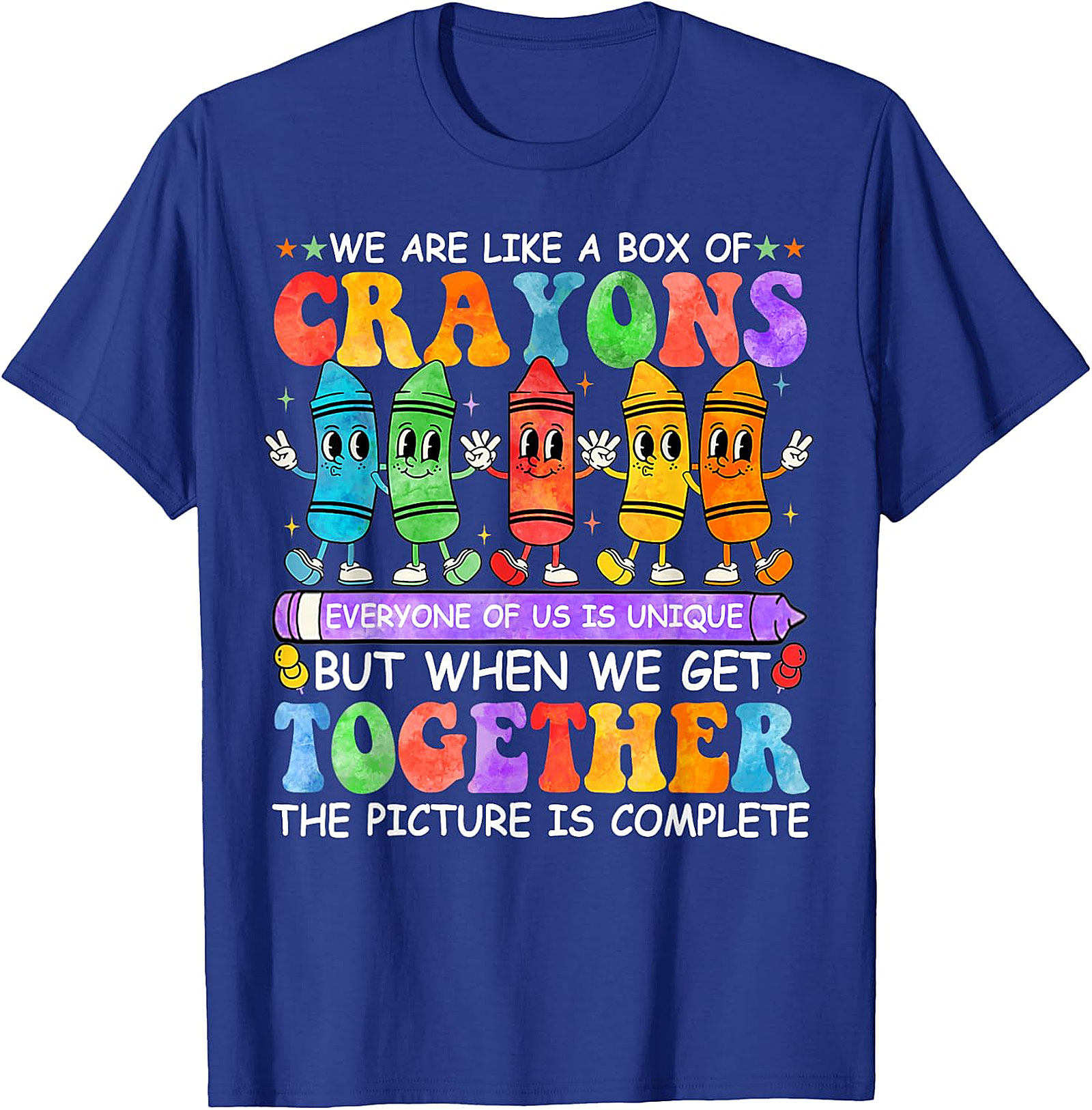 Box of Crayons Teacher T-Shirt | Funny Back to School Tee