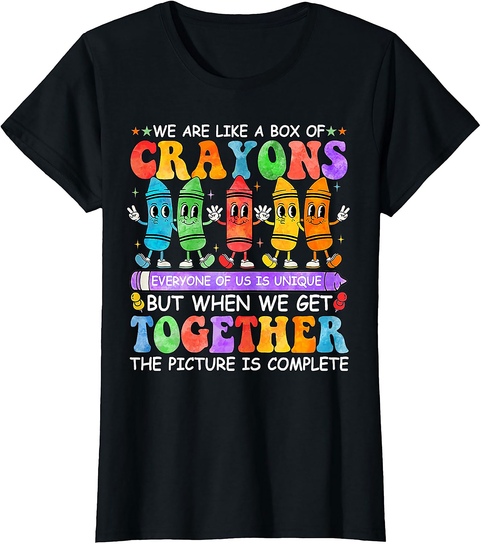 Box of Crayons Teacher T-Shirt | Funny Back to School Tee
