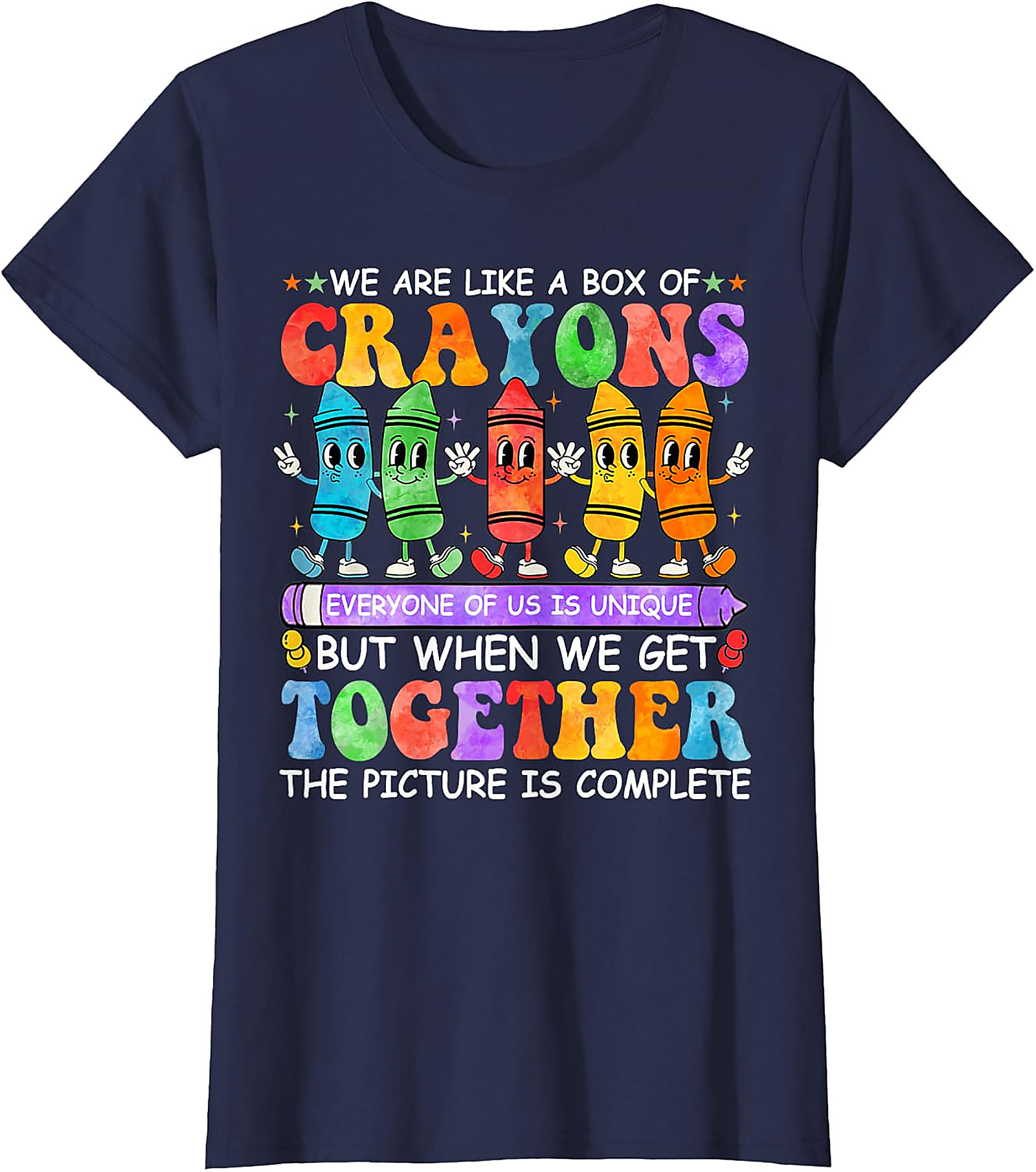 Box of Crayons Teacher T-Shirt | Funny Back to School Tee