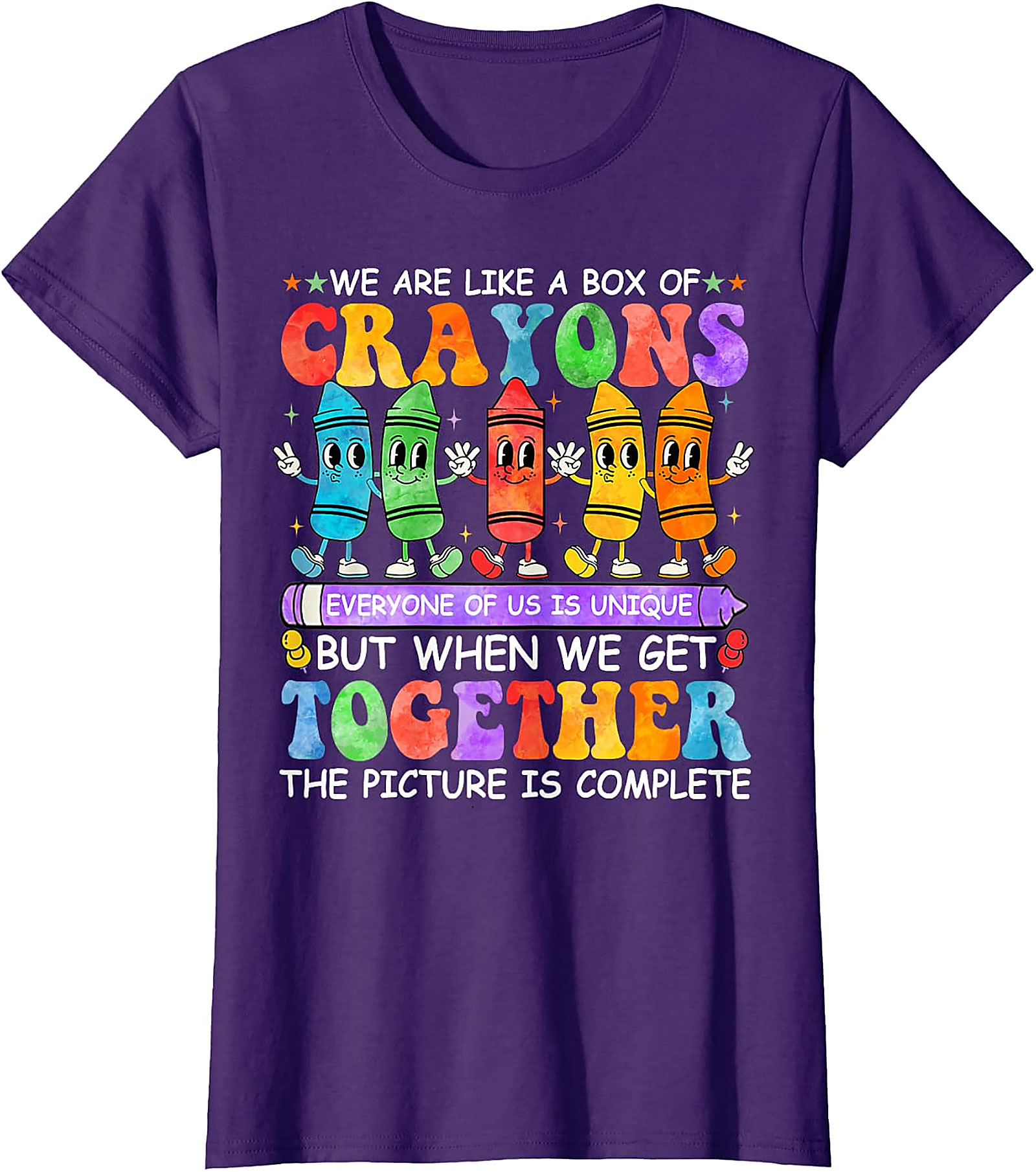 Box of Crayons Teacher T-Shirt | Funny Back to School Tee