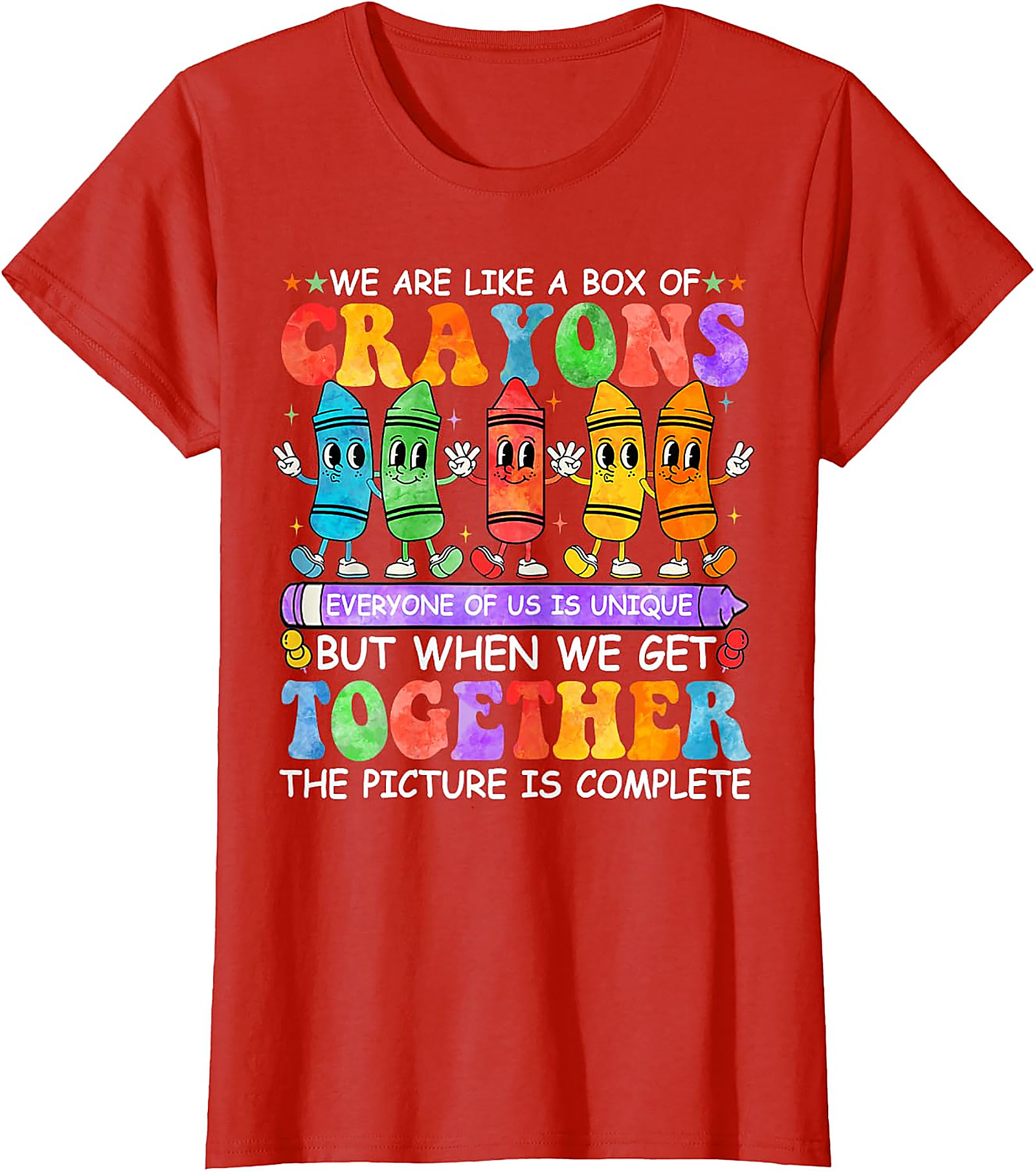 Box of Crayons Teacher T-Shirt | Funny Back to School Tee