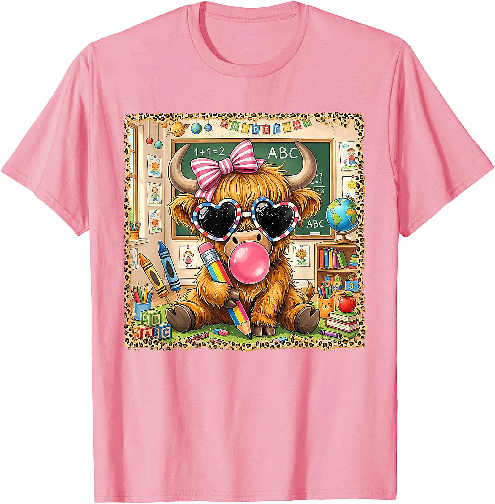 Back to School Highland Cow T-Shirt | Cute Teacher Tee