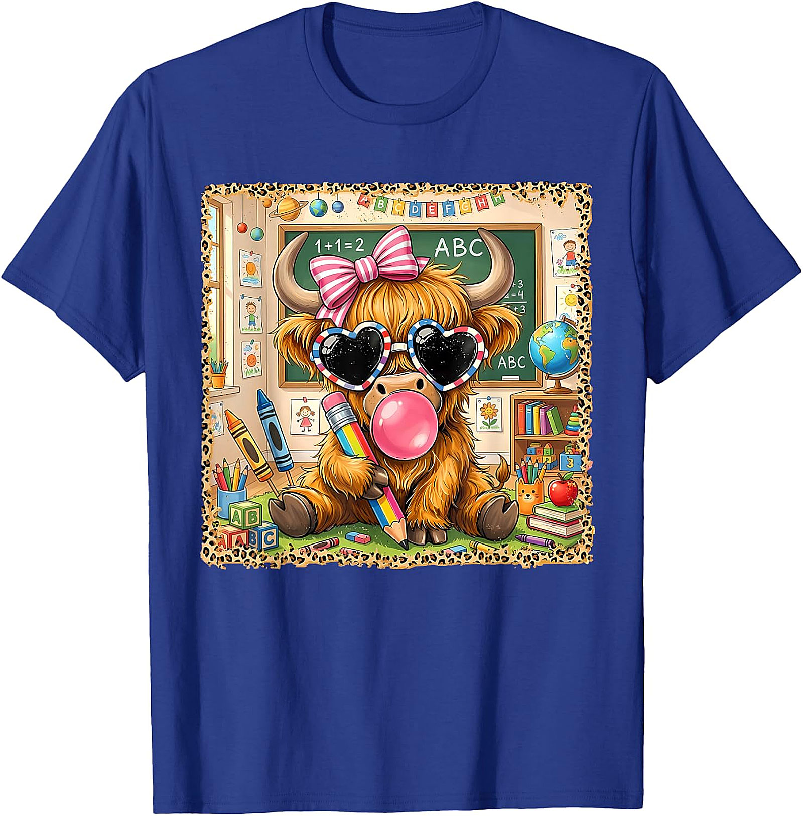 Back to School Highland Cow T-Shirt | Cute Teacher Tee