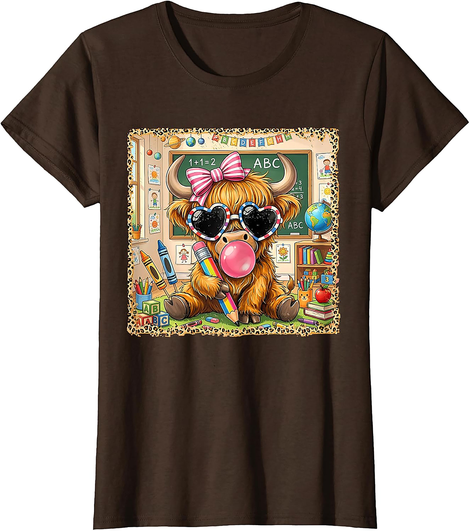 Back to School Highland Cow T-Shirt | Cute Teacher Tee
