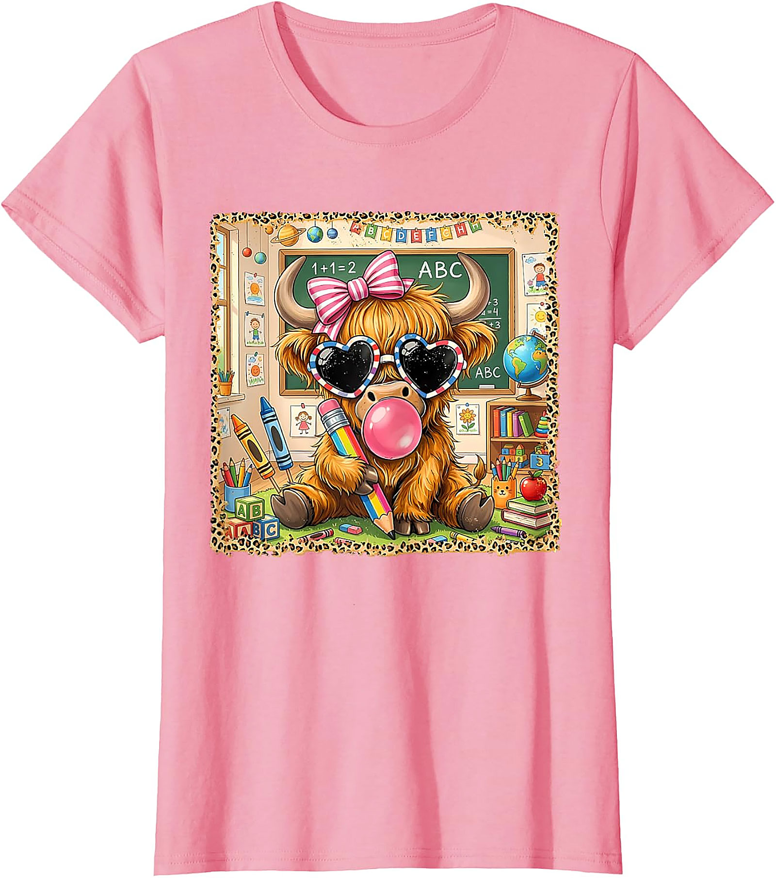 Back to School Highland Cow T-Shirt | Cute Teacher Tee