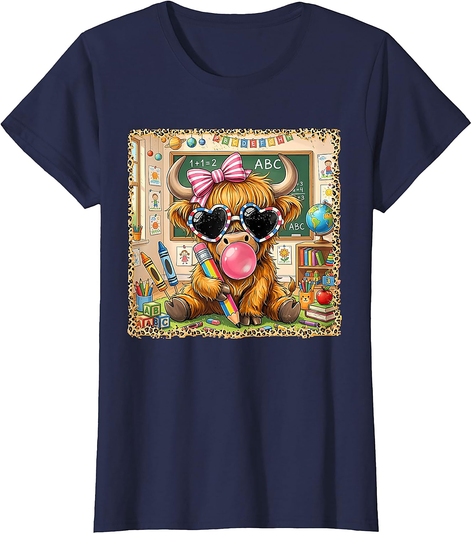 Back to School Highland Cow T-Shirt | Cute Teacher Tee