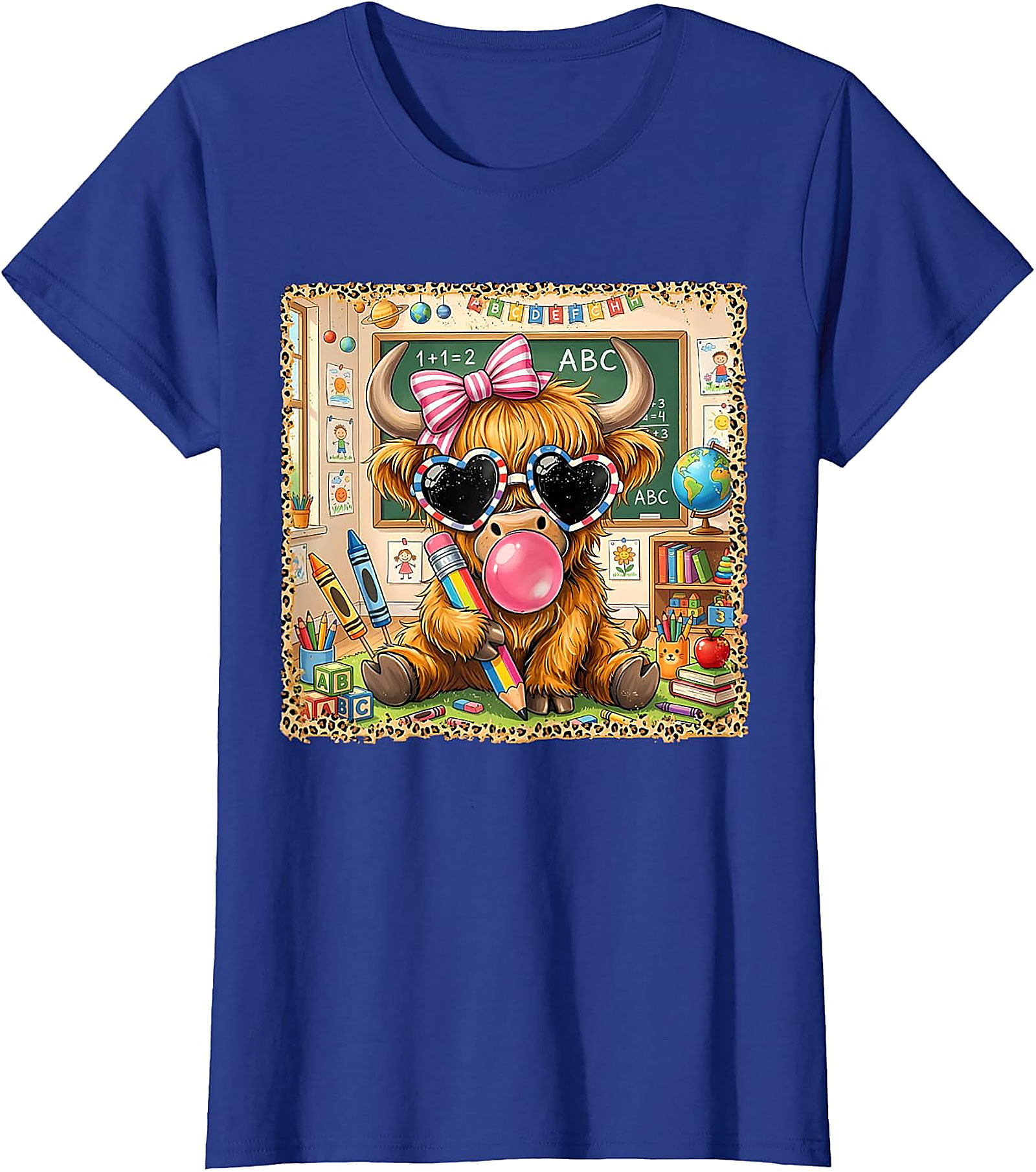 Back to School Highland Cow T-Shirt | Cute Teacher Tee