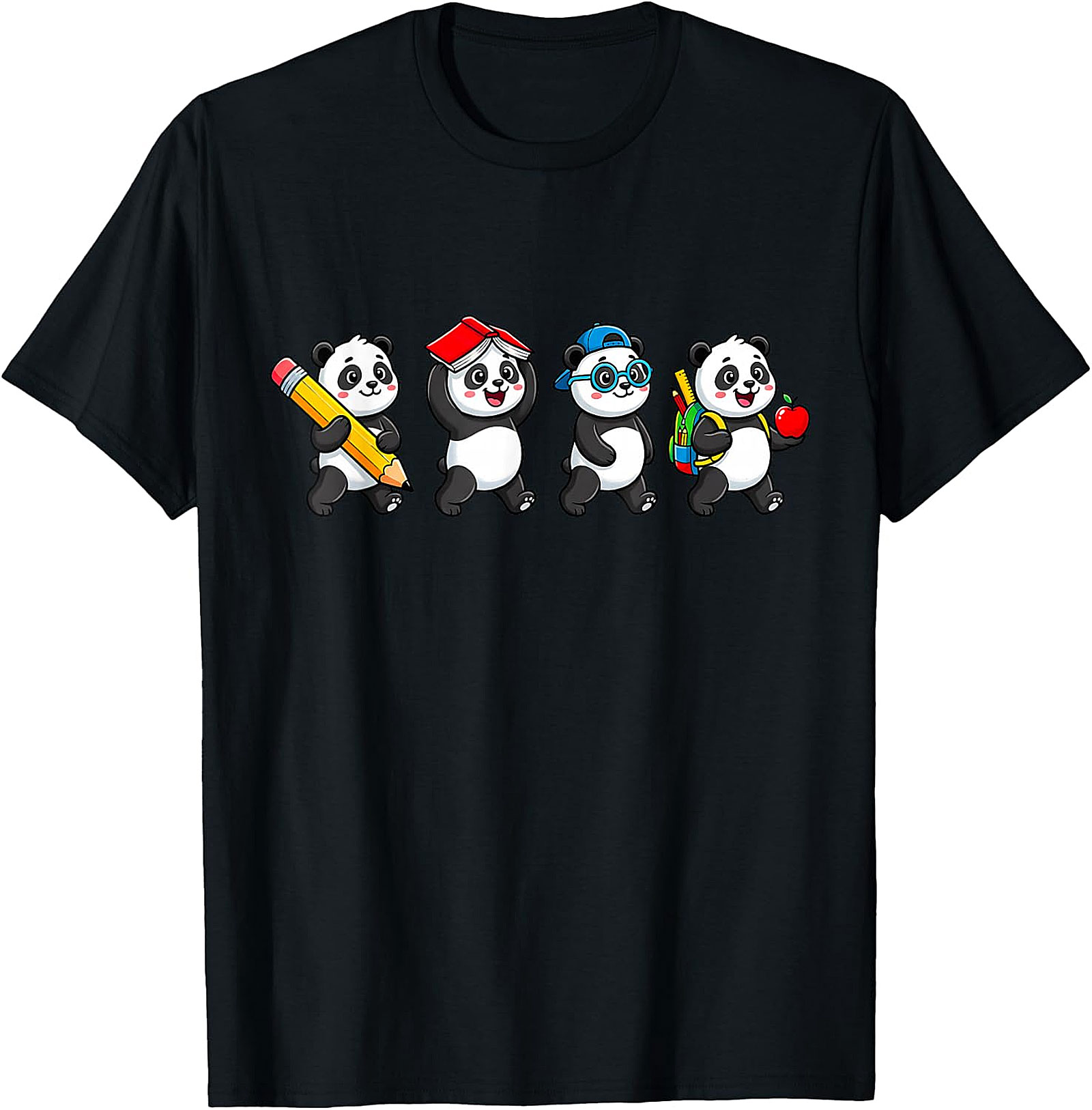 Panda Back to School T-Shirt | Cute Teacher & Kids Tee