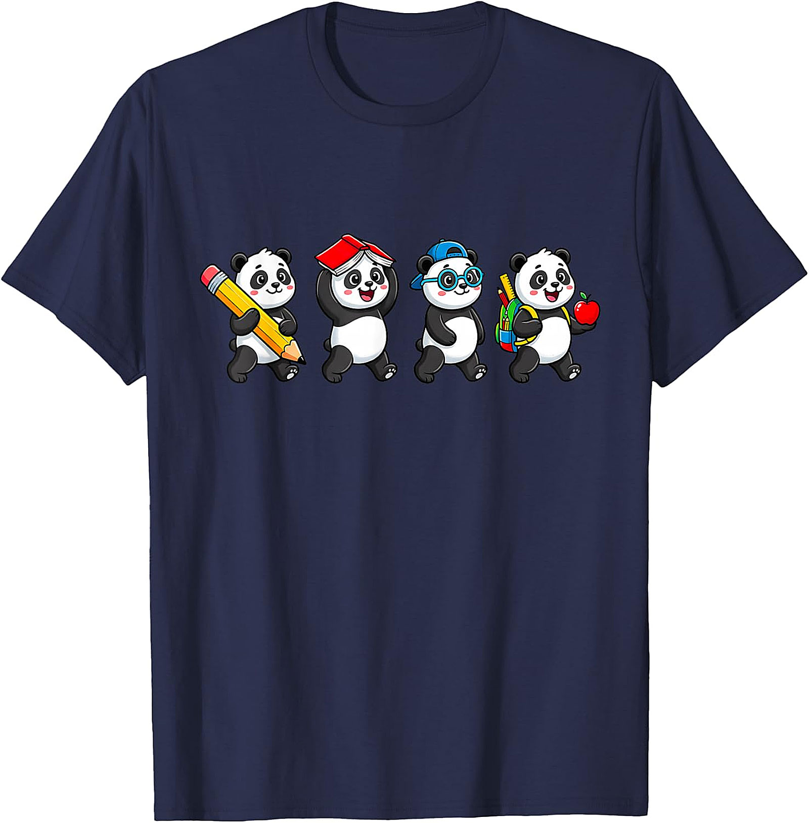 Panda Back to School T-Shirt | Cute Teacher & Kids Tee