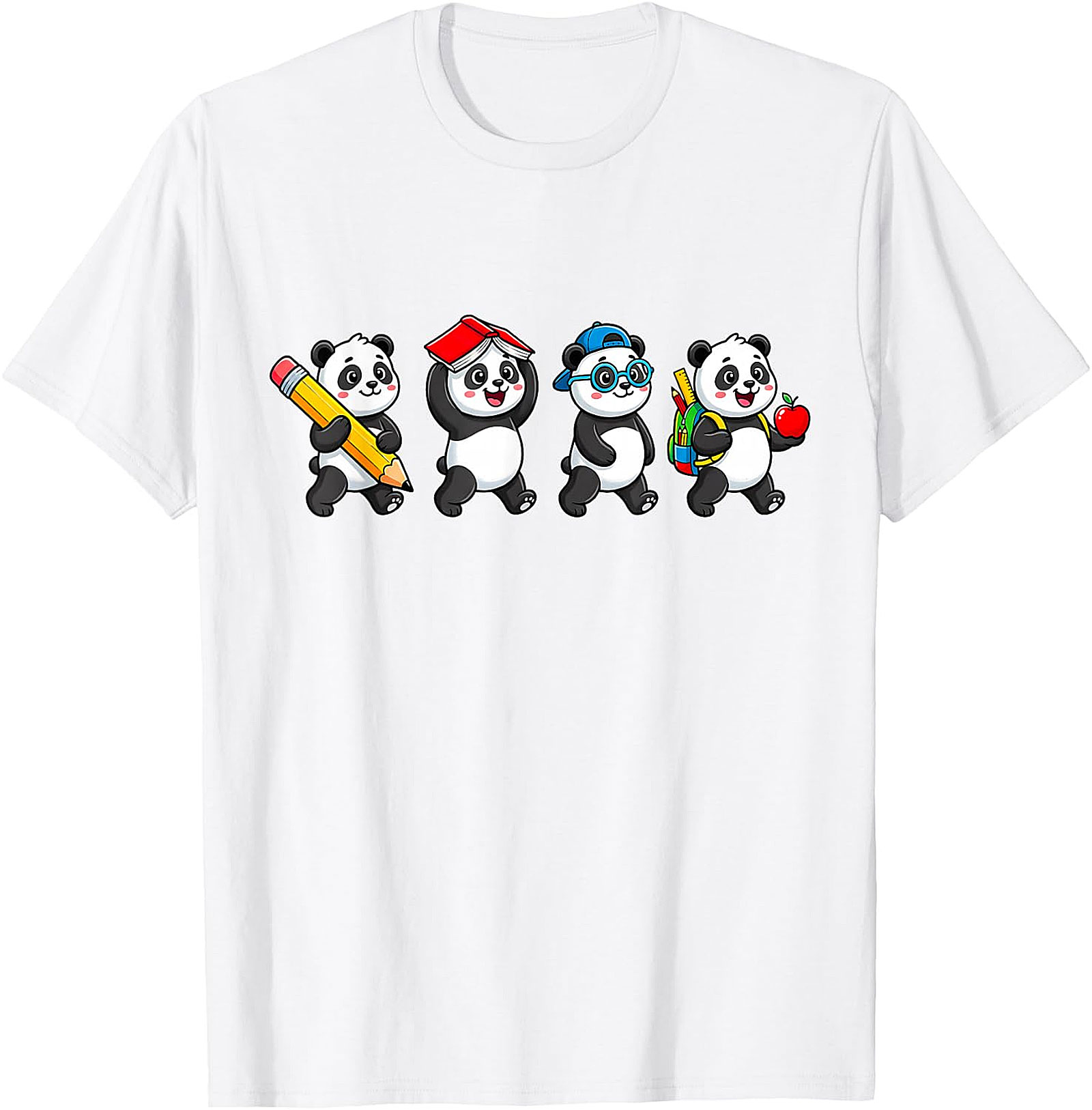Panda Back to School T-Shirt | Cute Teacher & Kids Tee