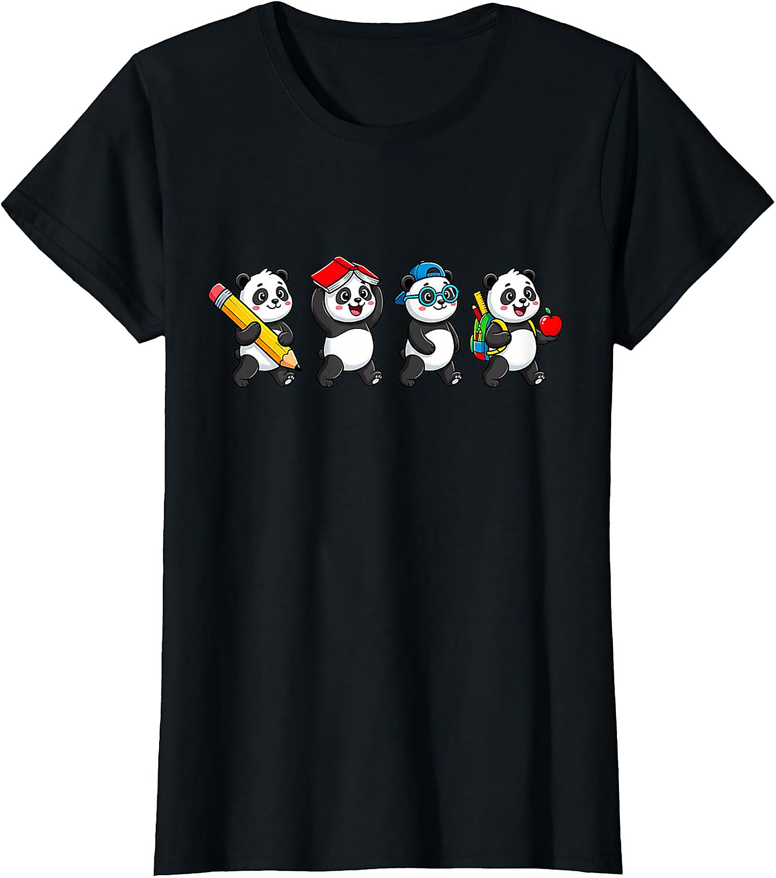 Panda Back to School T-Shirt | Cute Teacher & Kids Tee