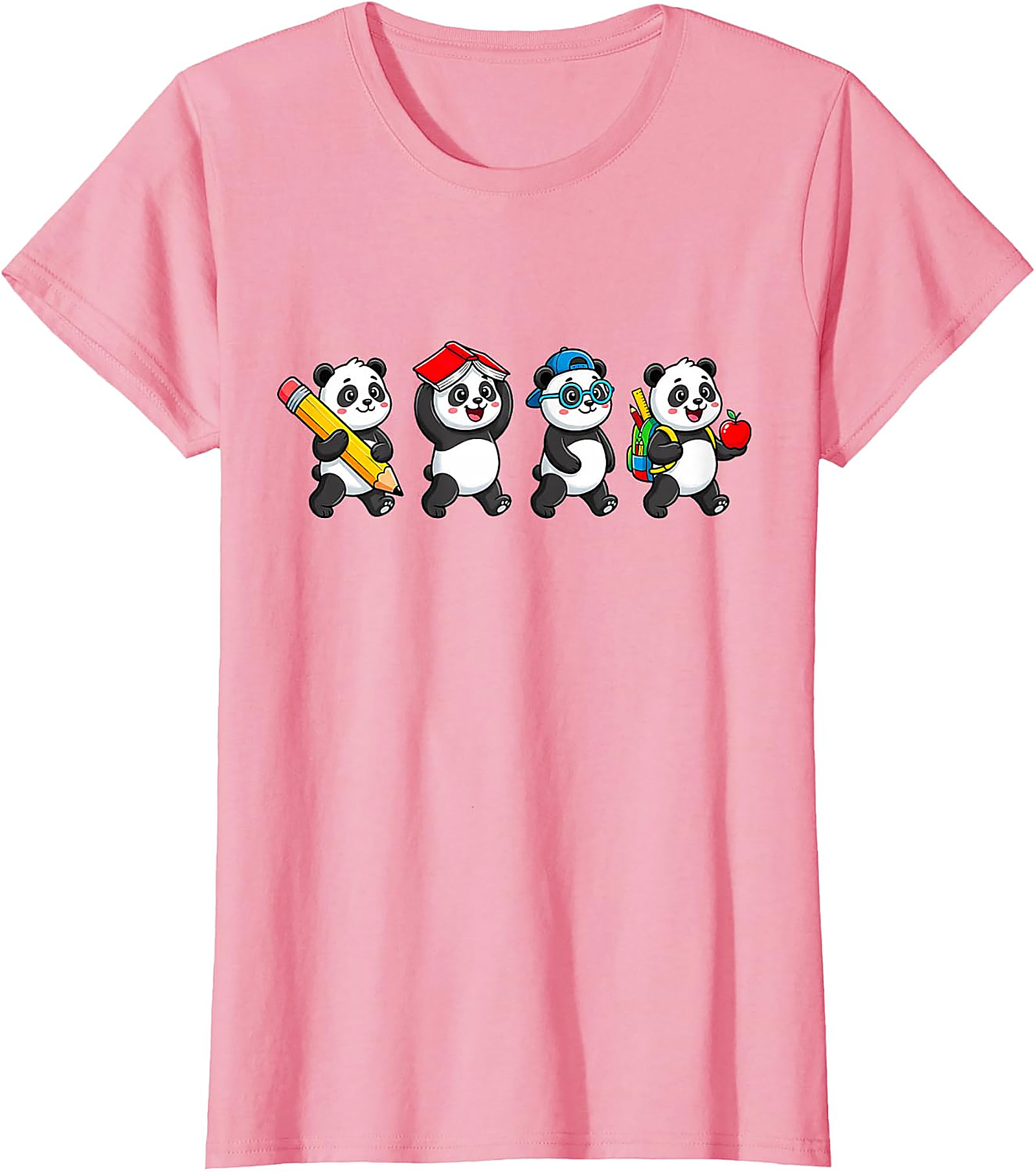 Panda Back to School T-Shirt | Cute Teacher & Kids Tee