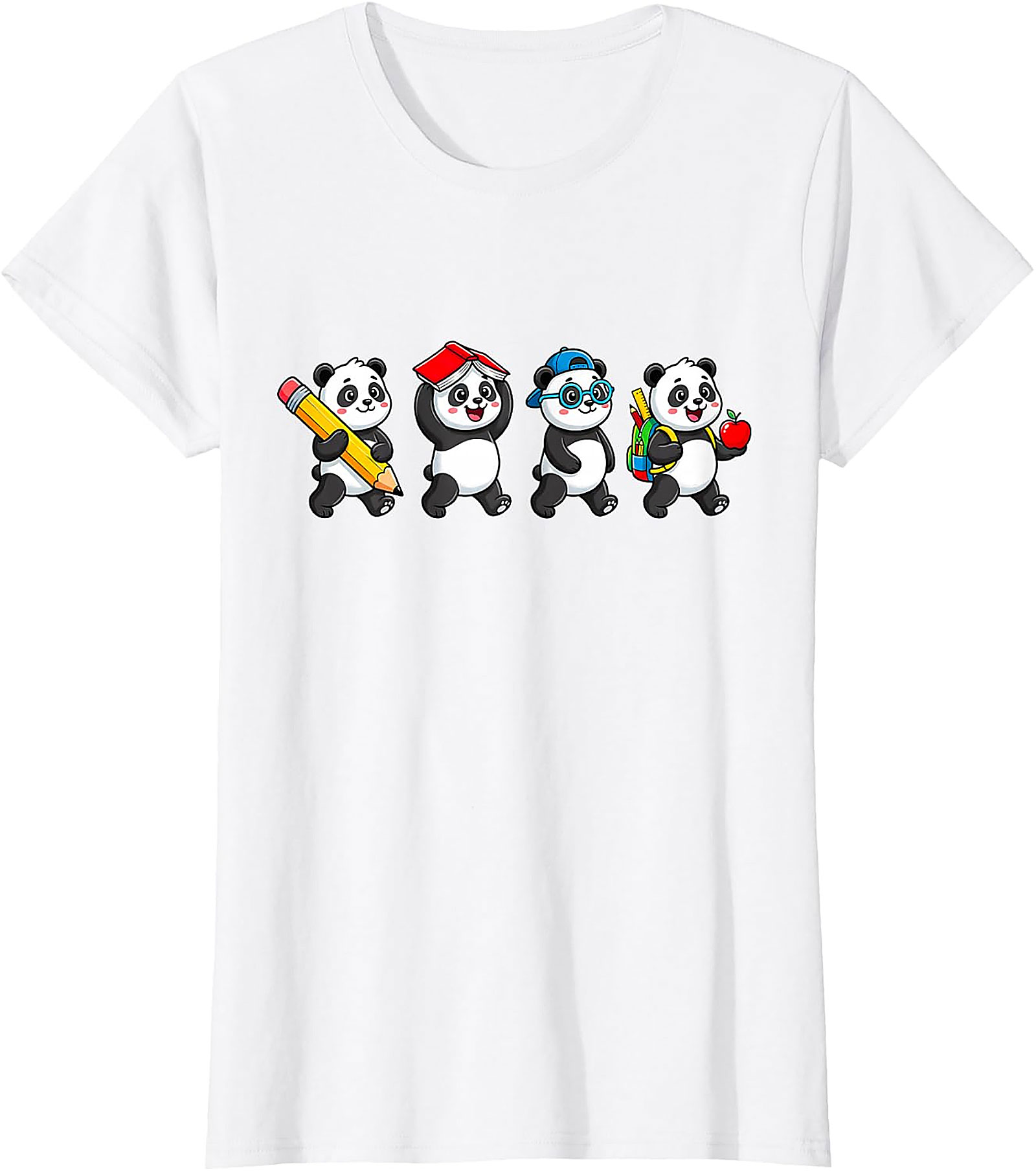 Panda Back to School T-Shirt | Cute Teacher & Kids Tee