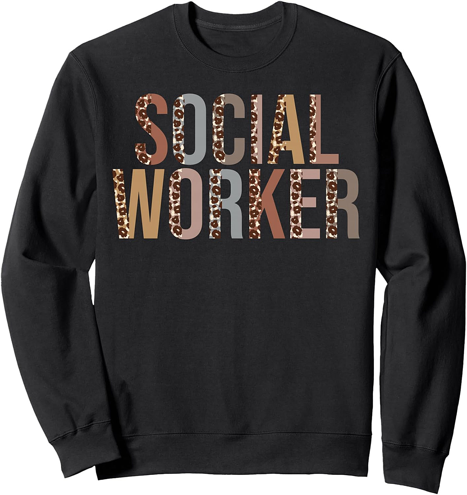 Leopard Social Worker Sweatshirt | Cozy & Stylish