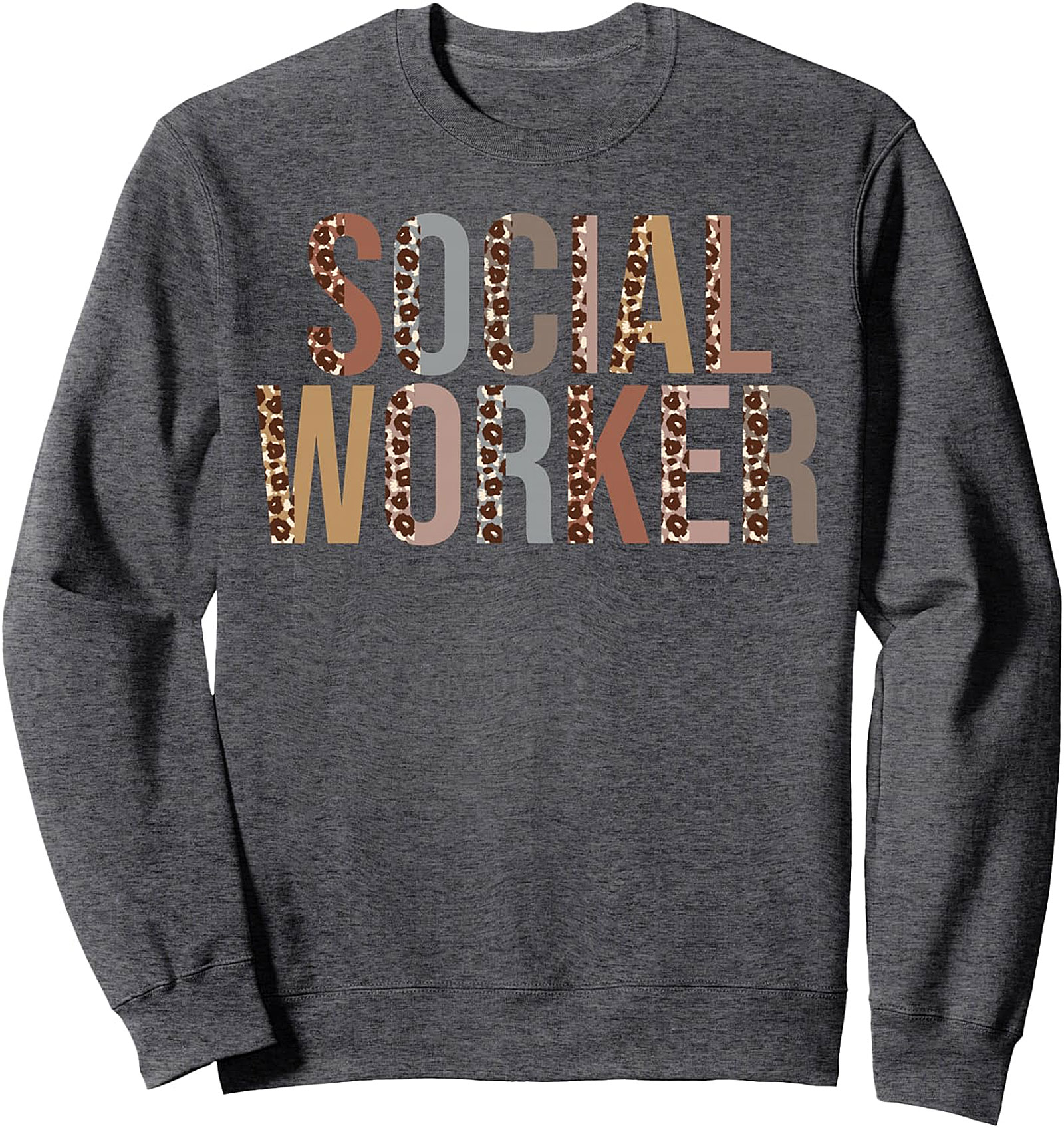 Leopard Social Worker Sweatshirt | Cozy & Stylish