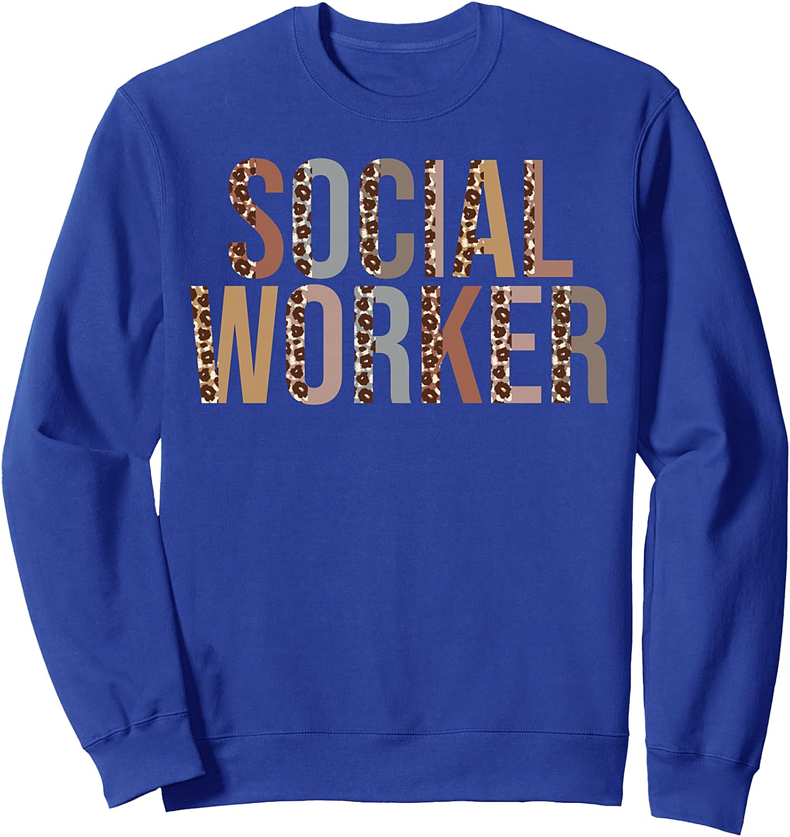 Leopard Social Worker Sweatshirt | Cozy & Stylish